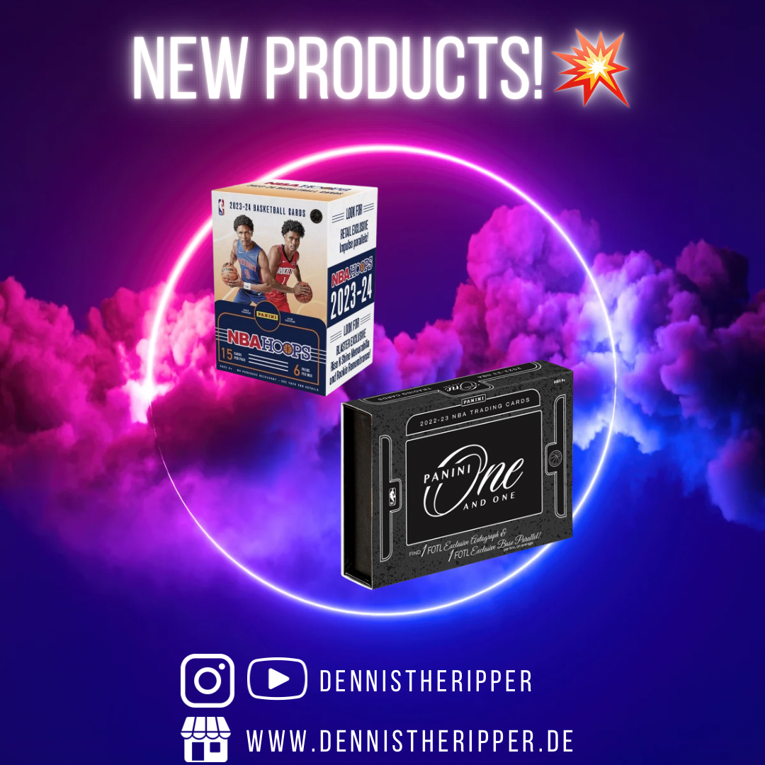 Panini America One and One Basketball 2022/23 Hobby Box und Hoops Basketball 2023/24 Blaster Box ab dieser Woche im Shop!