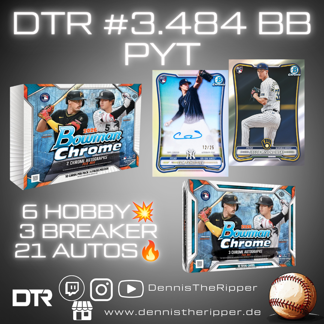 DTR #3484 BB Bowman Chrome Breaker x Hobby 2/2 Half Case PYT Group Break