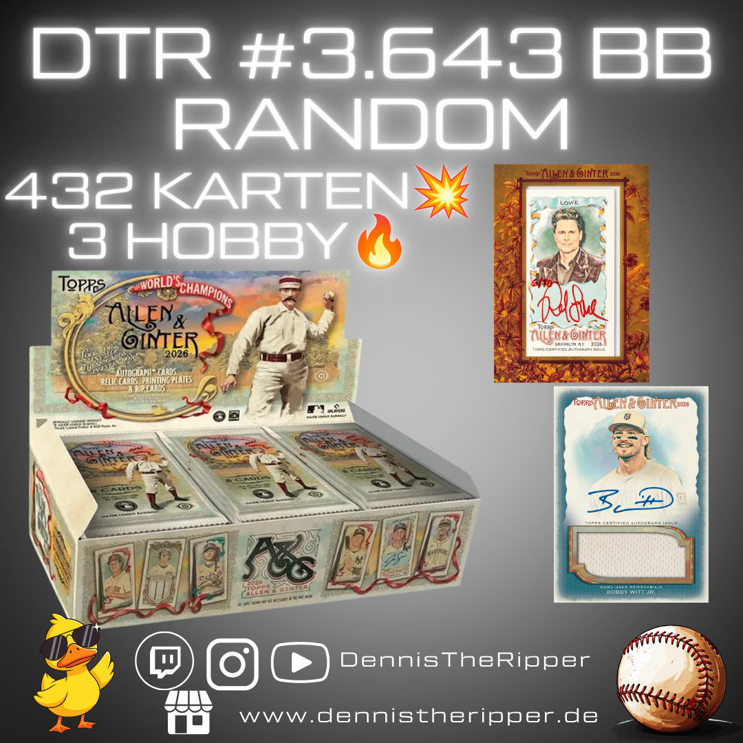 DTR #3643 BB Allen & Ginter 3 Boxer Random Group Break Free Spot 💥