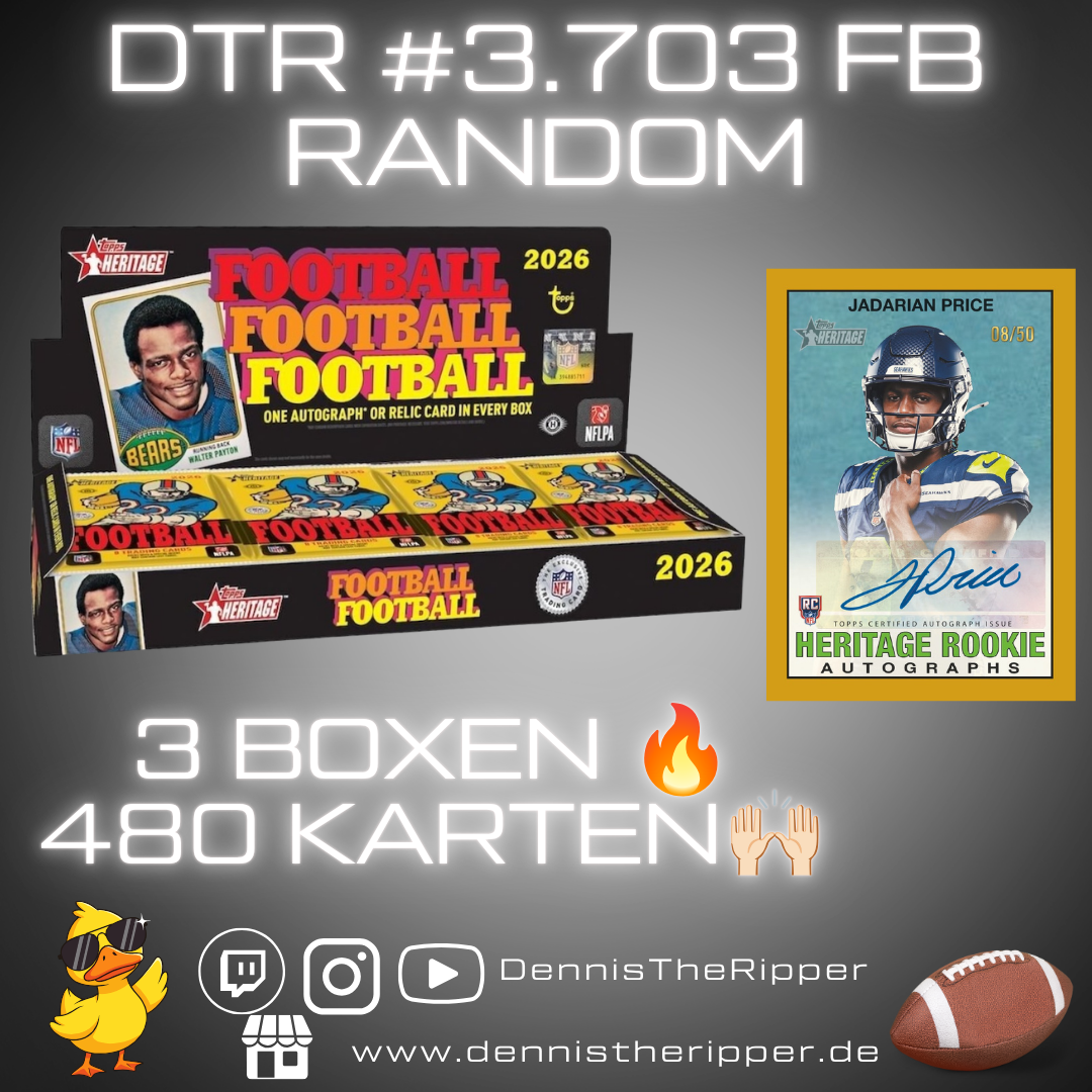 DTR #3703 FB Heritage 3 Boxer Random Group Break Free Spot 💥