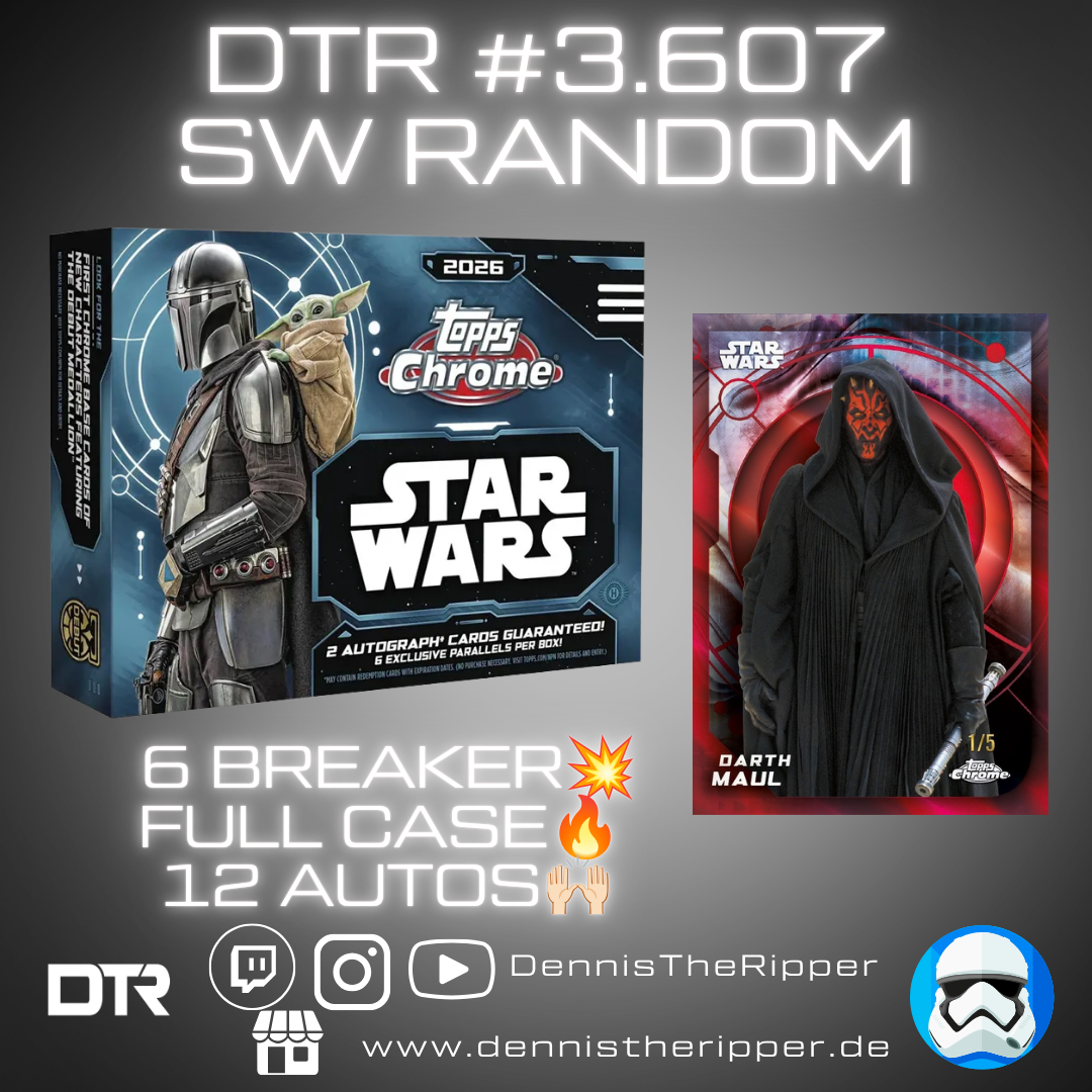 25% Filler DTR #3607 Star Wars Chrome Breaker Full Case Random Letter Group Break