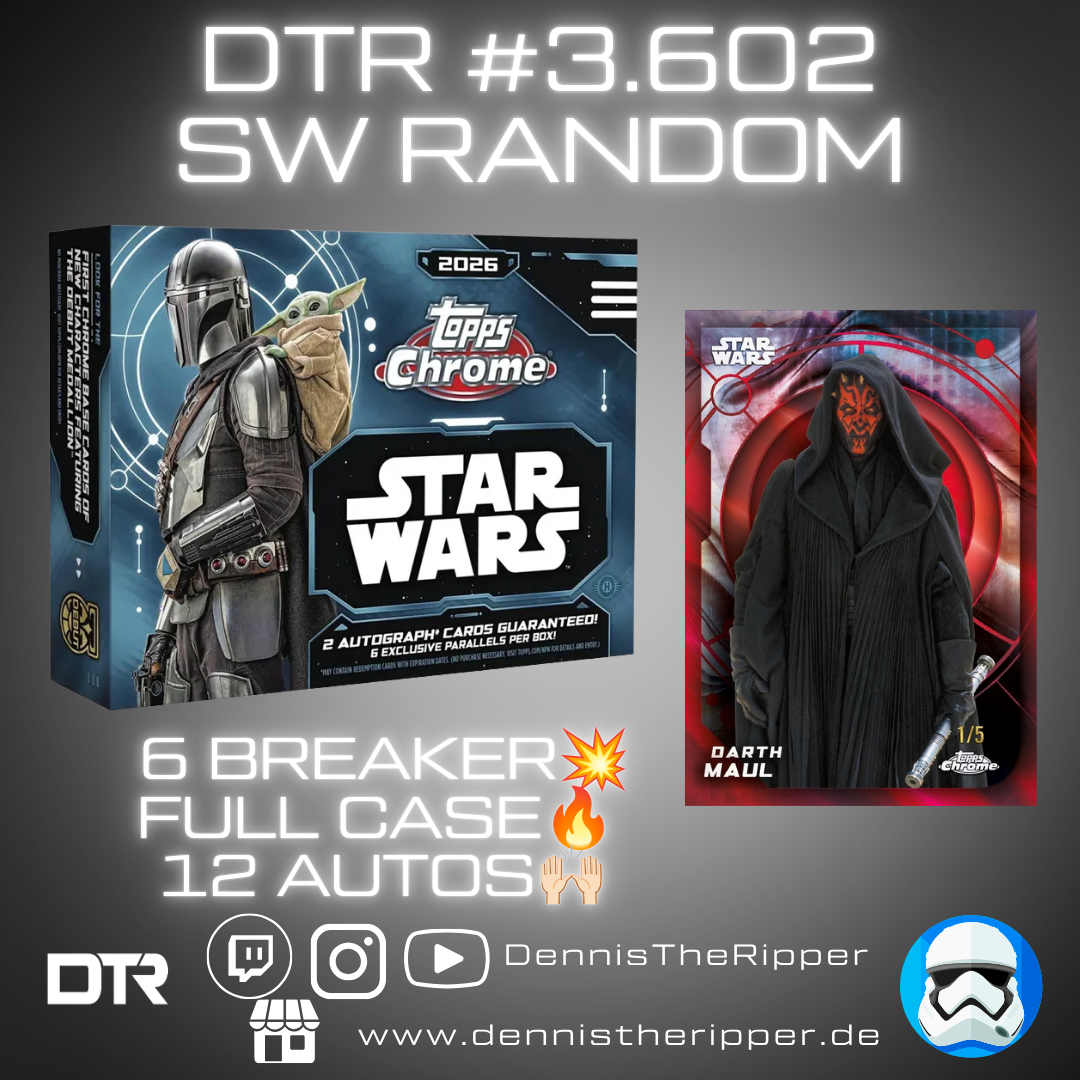 10% Filler DTR #3602 Star Wars Chrome Breaker Full Case Random Letter Group Break
