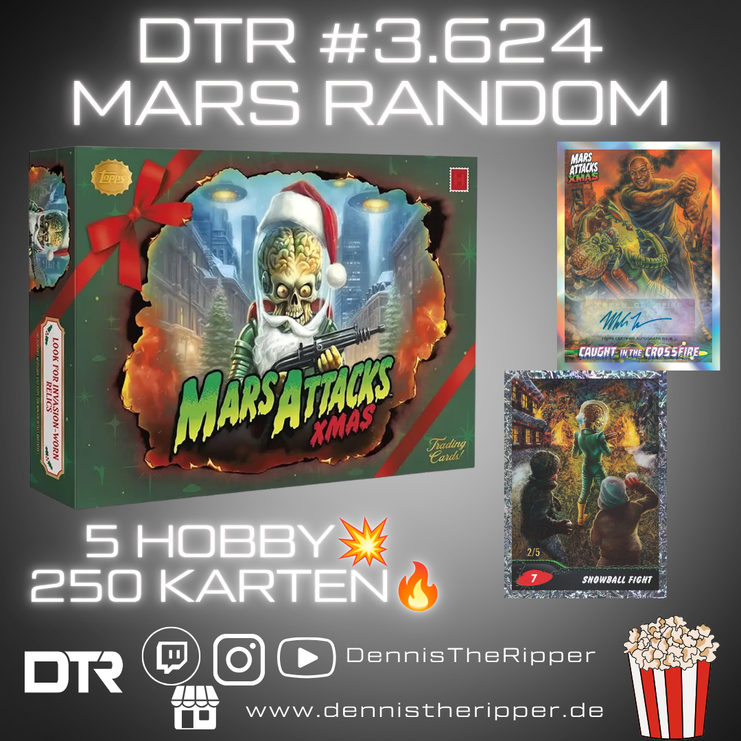 DTR #3624 Mars Attacks Christmas 5 Boxer Random Letter Group Break