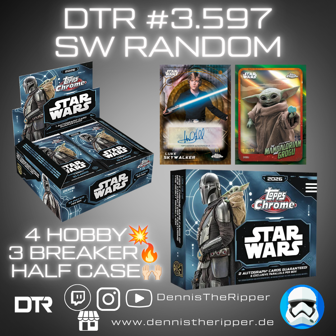 DTR #3597 Star Wars Chrome Breaker x Hobby 1/2 Half Case Random Letter Group Break