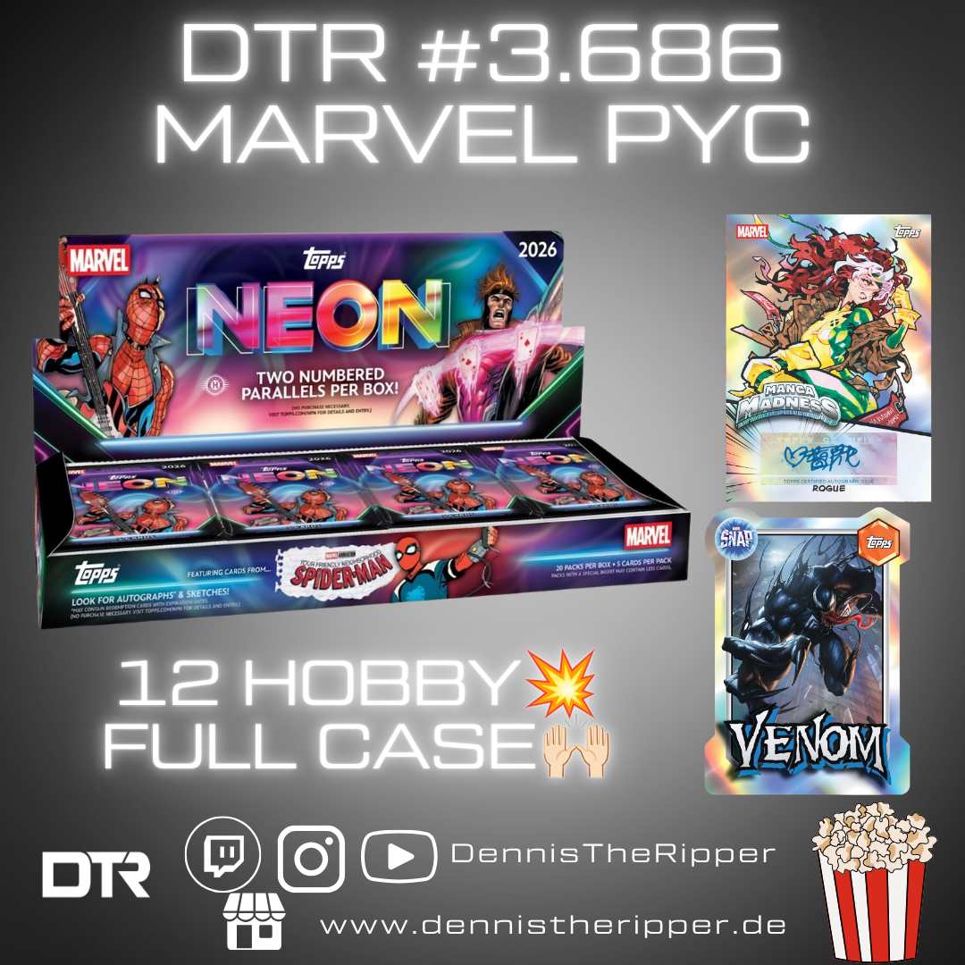 DTR #3686 Marvel Neon Hobby Full Case PYT/PYP Group Break