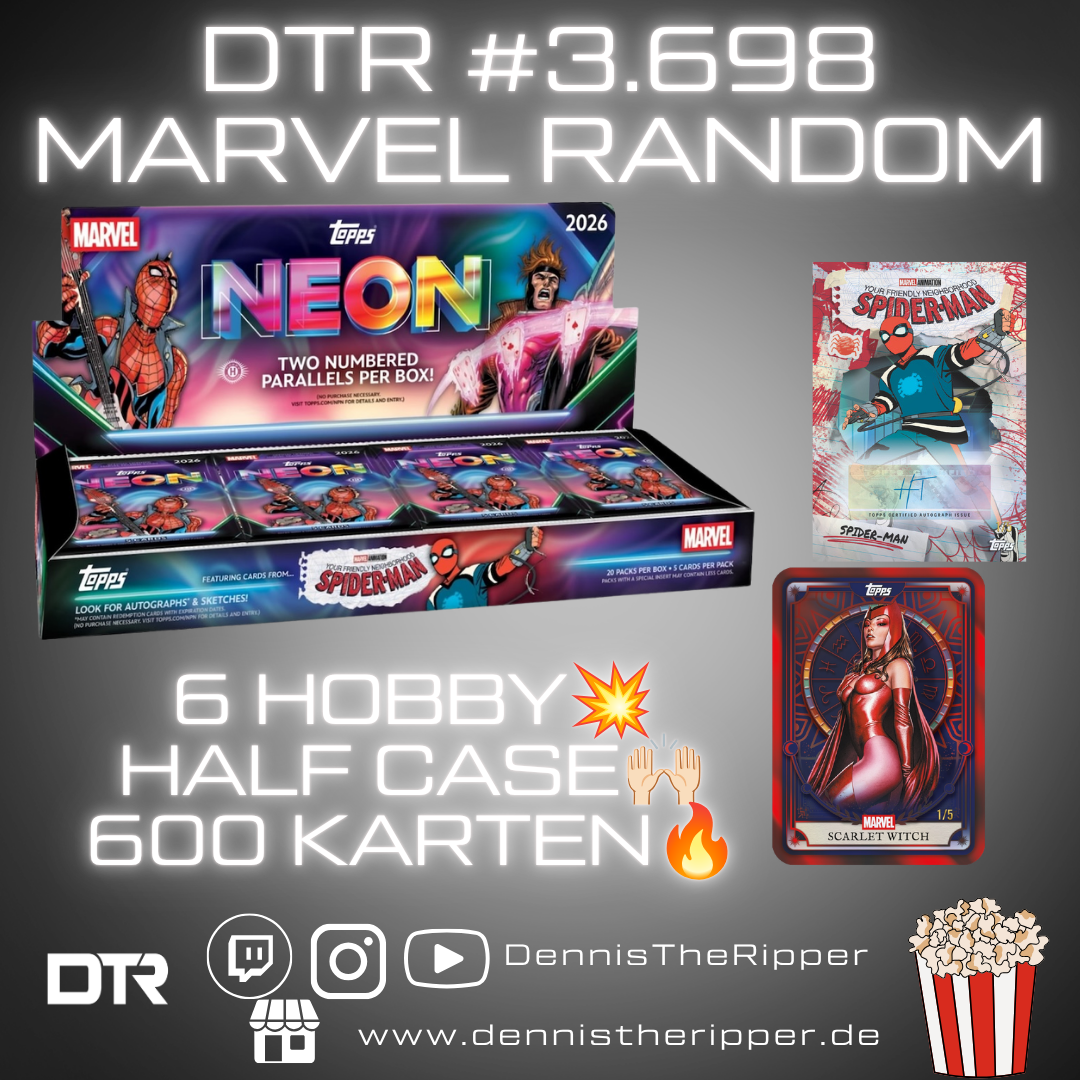 DTR #3698 Marvel Neon Hobby Half Case Random Letter Group Break