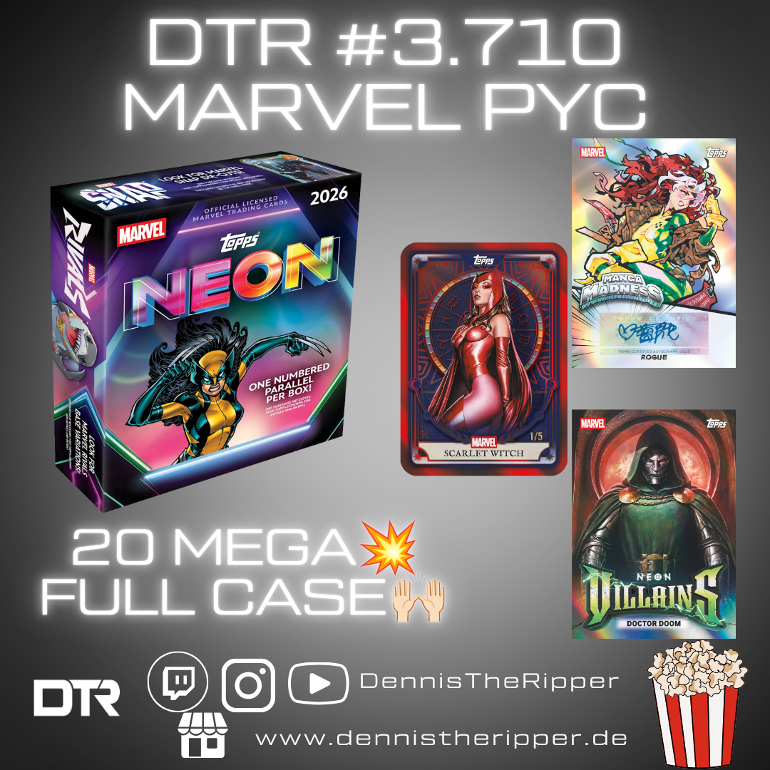 10 Filler 10 Sieger DTR #3710 Marvel Neon Mega Full Case PYT/PYP Group Break