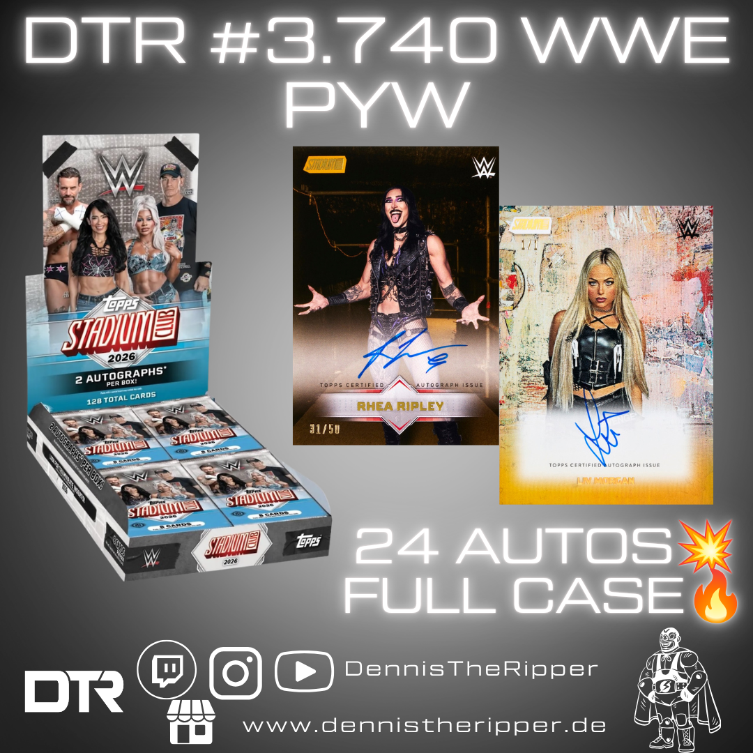 DTR #3740 WWE Stadium Club Hobby Full Case PYT/PYP Group Break