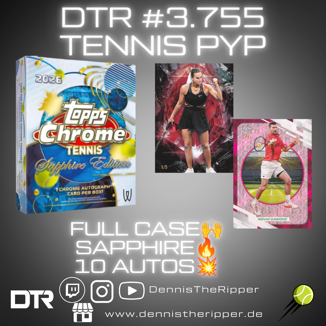Mini 25% Filler GIGAFILLER! DTR #3755 Tennis Sapphire Full Case PYT/PYP Group Break