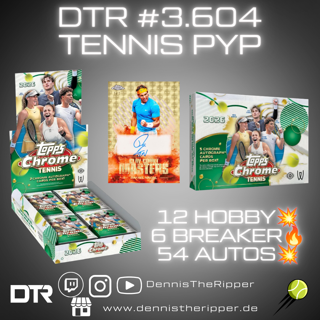 DTR #3604 Tennis Chrome Breaker X Hobby Dual Full Case PYT/PYP Group Break