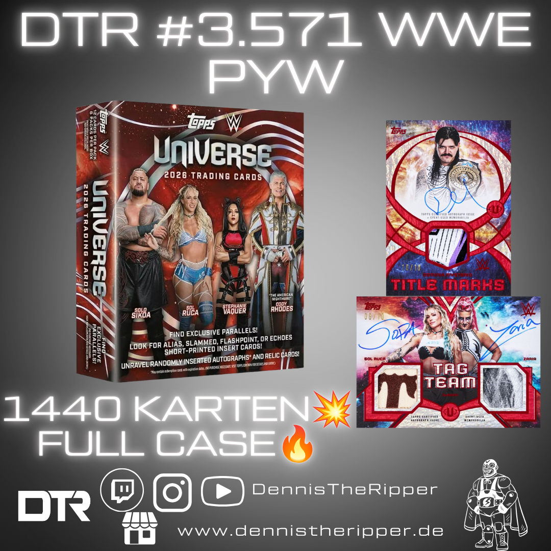 DTR #3571 WWE Universe Mega Full Case PYT/PYP Group Break