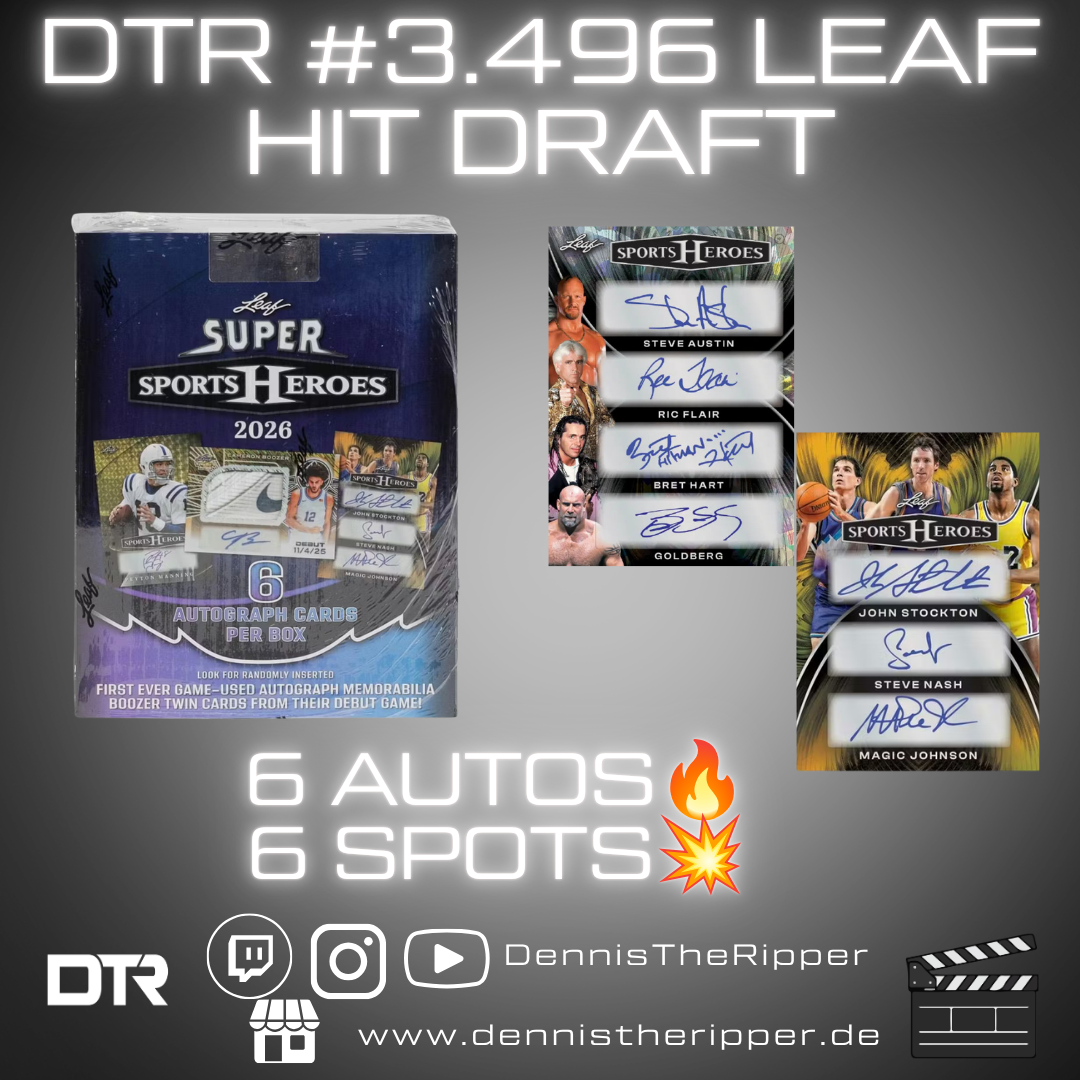 DTR #3496 Leaf Sports Heroes 1 Box Hit Draft Group Break