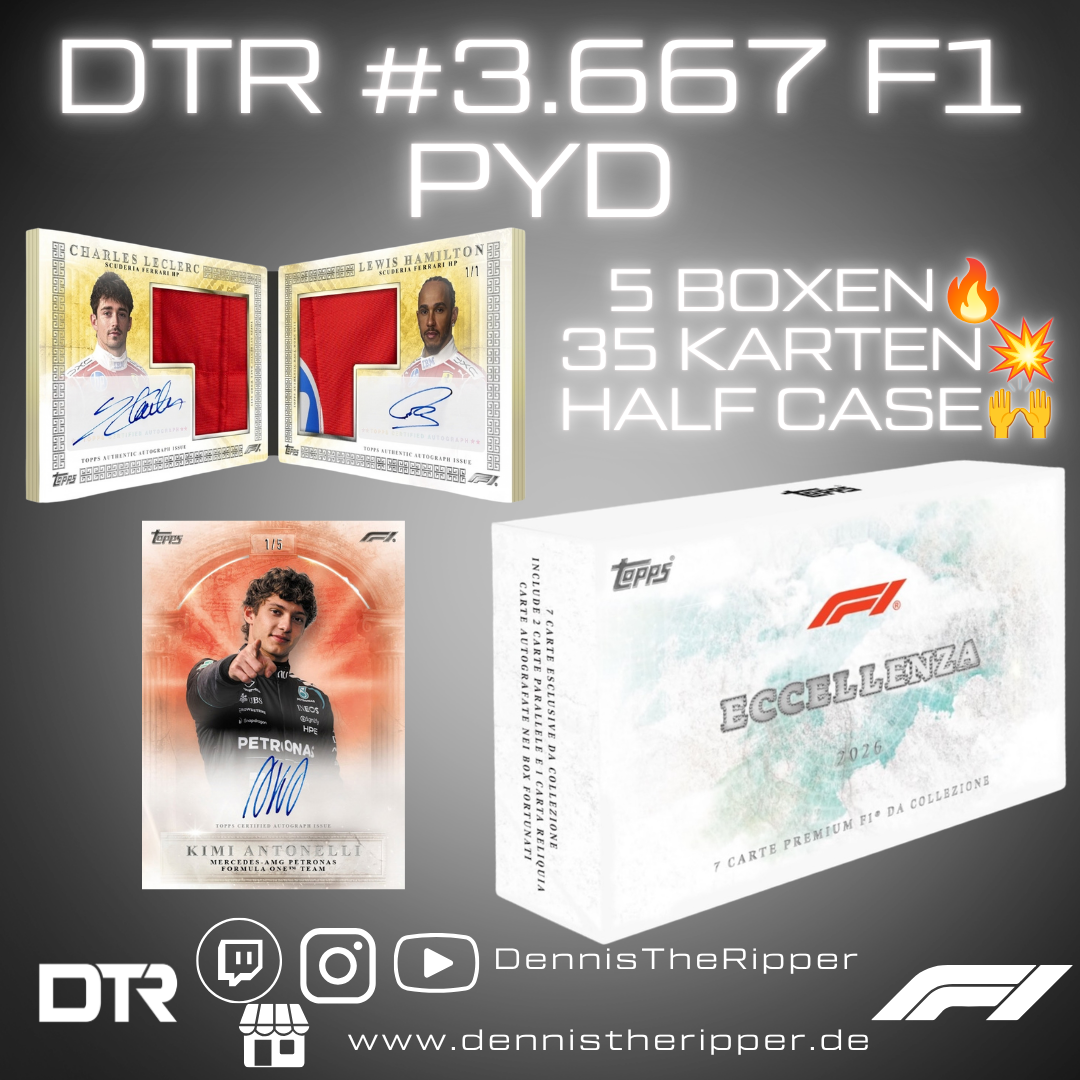 50% Filler GIGAFILLER! DTR #3667 F1 Eccellenza Half Case PYT/PYP Group Break