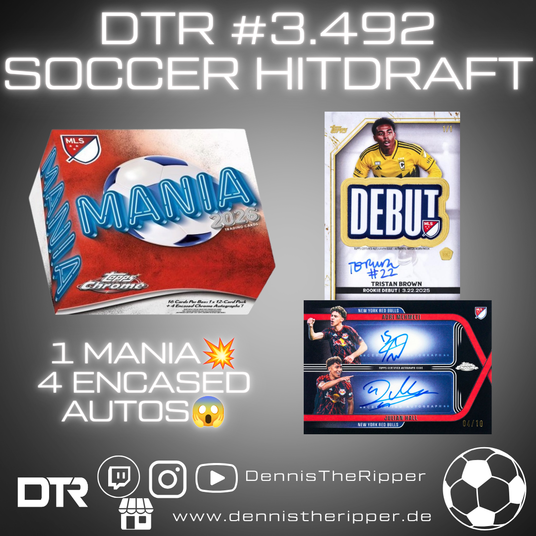 25% Filler DTR #3492 Soccer Chrome MLS Mania 1 Box Hit Draft Group Break