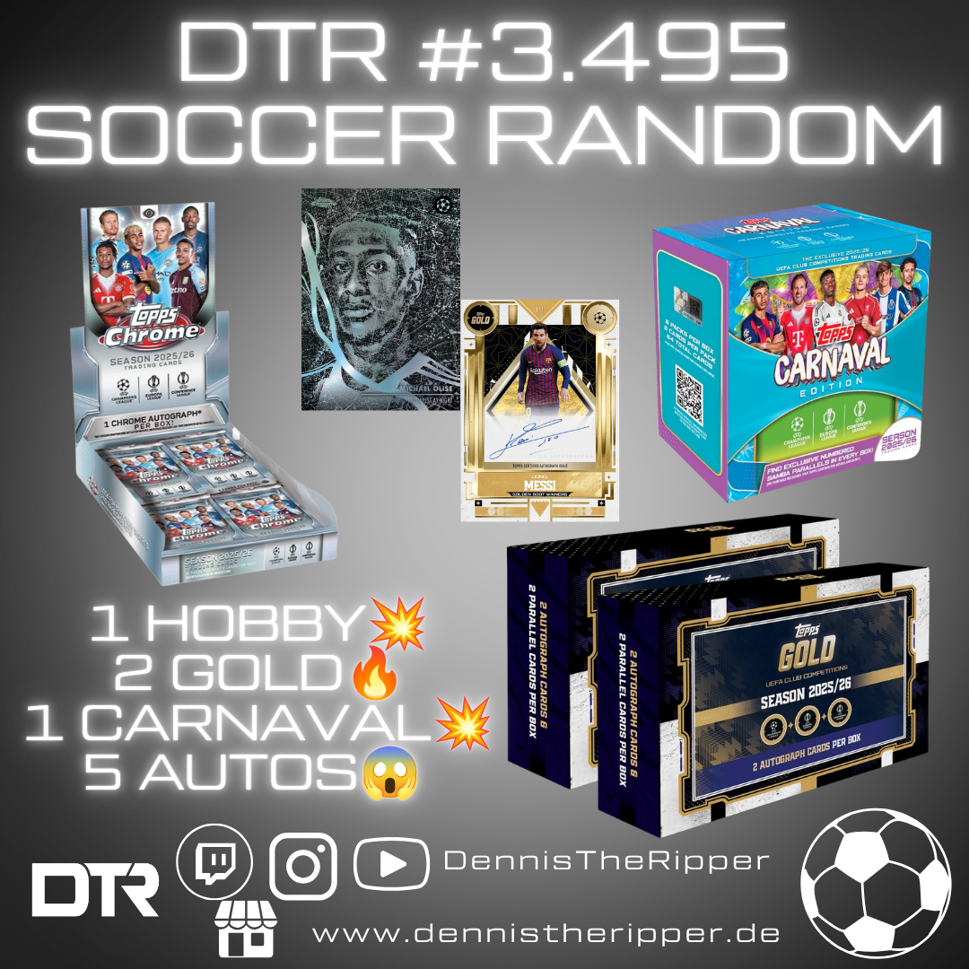 DTR #3495 Soccer Chrome x Gold x Carneval 4 Boxer Random Group Break