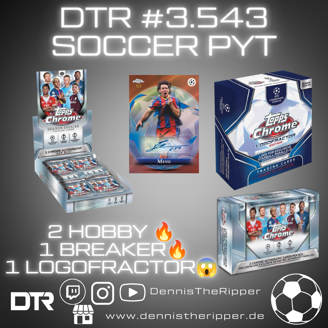 DTR #3543 Soccer Chrome Hobby x Breaker X Logofractor 4 Boxer PYT/PYP Group Break