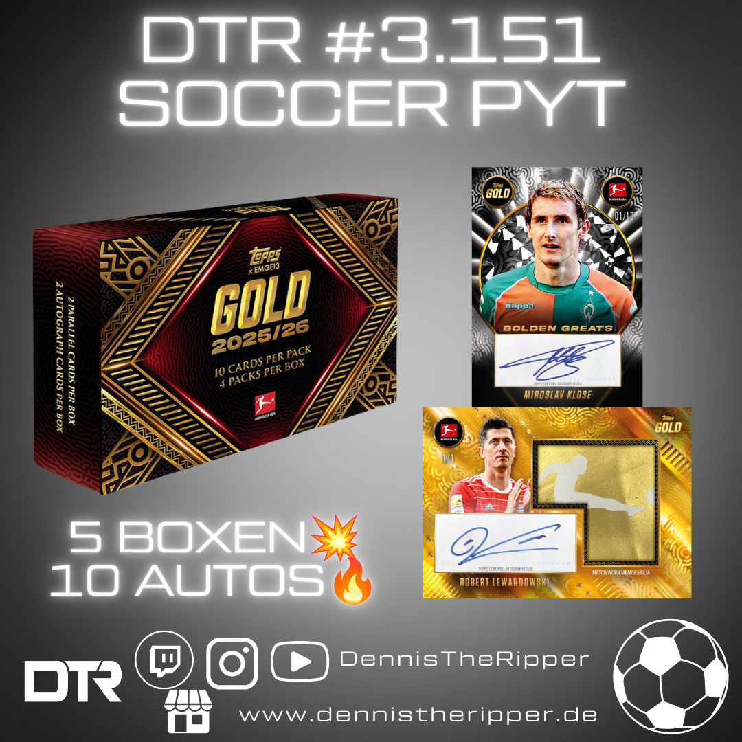 GIGAFILLER! 6 Spots 6 Sieger DTR #3151 Soccer Gold Bundesliga 5 Boxer PYT Group Break