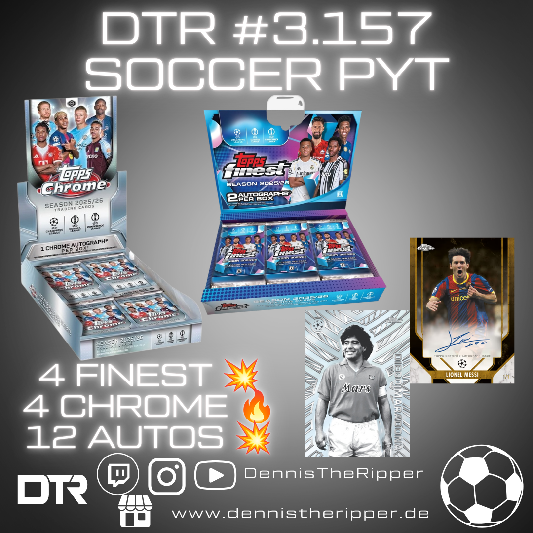 25% Filler GIGAFILLER! DTR #3157 Soccer Finest x Chrome UCC Hobby Mixer 8 Boxer PYT/PYP Group Break