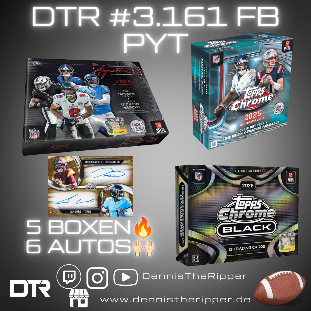 DTR #3161 FB Signature X Chrome X Black 5 Boxer PYT Group Break
