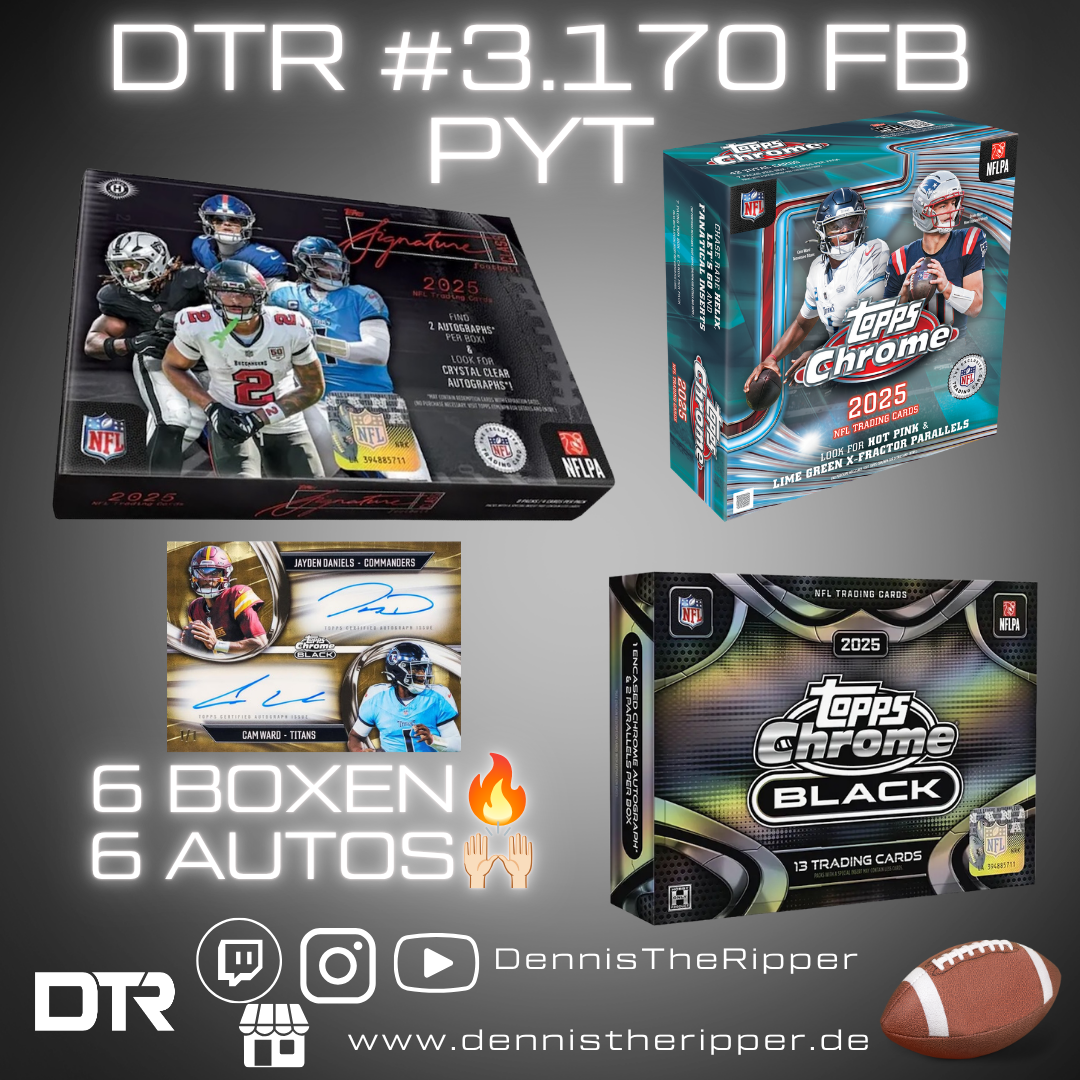 DTR #3170 FB Signature X Chrome X Black 6 Boxer PYT Group Break