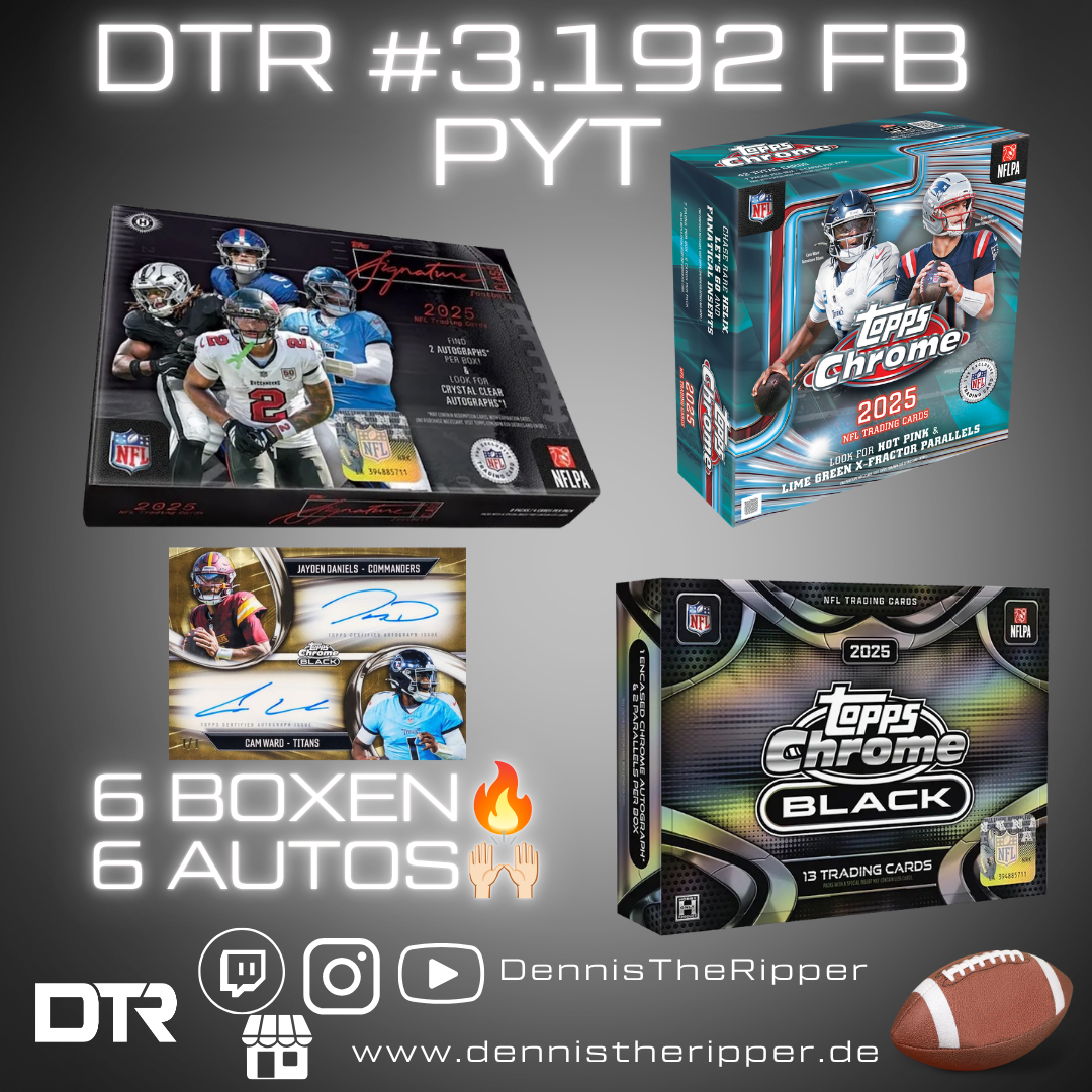 DTR #3192 FB Signature X Chrome X Black 6 Boxer PYT Group Break