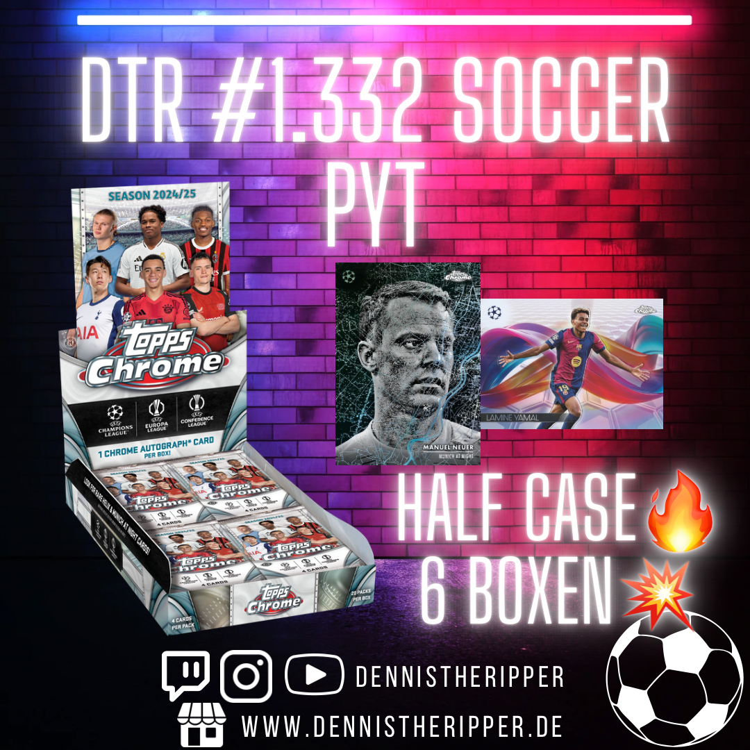 DTR #1332 Soccer UCC Chrome Hobby PYT Half Case 1/2