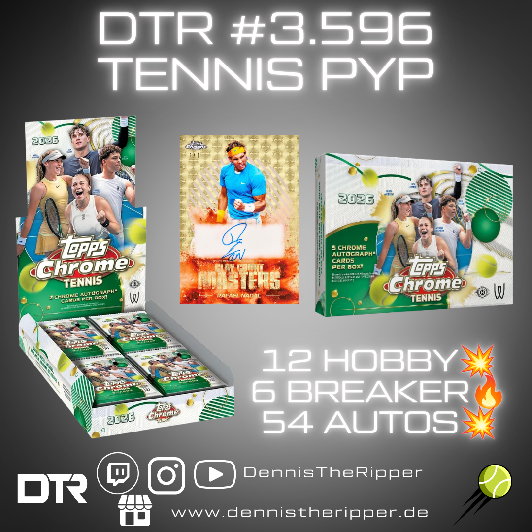 DTR #3596 Tennis Chrome Breaker X Hobby Dual Full Case PYT/PYP Group Break