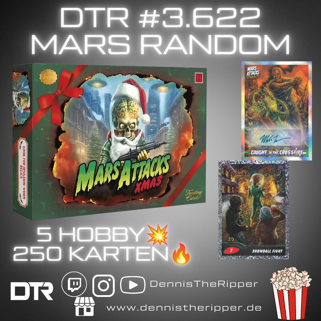 25% Filler Mars Attacks Christmas 5 Boxer Random Letter Group Break