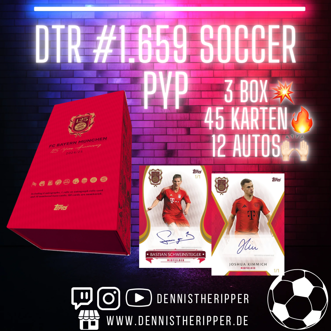 DTR #1659 FC Bayern 125 Soccer PYP Group Break 3 Box