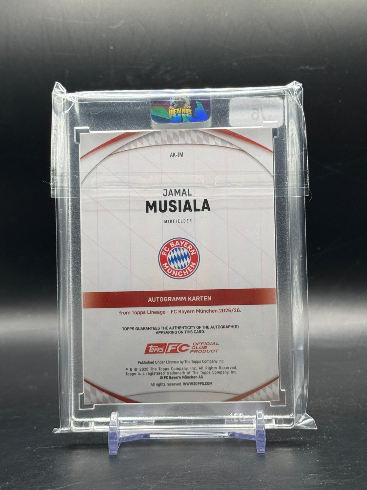 2025-26 Topps FC Bayern München Lineage Jamal Musiala Blue Auto 4/6