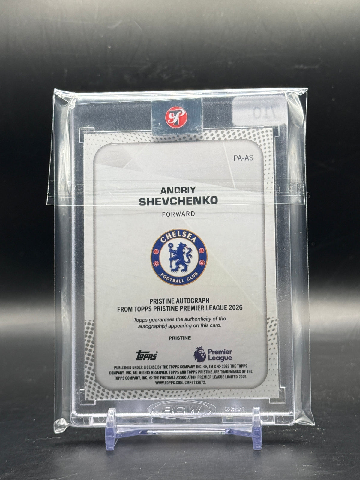 2026 Topps Pristine Premier League Andriy Shevchenko Chelsea Green Auto 04/10