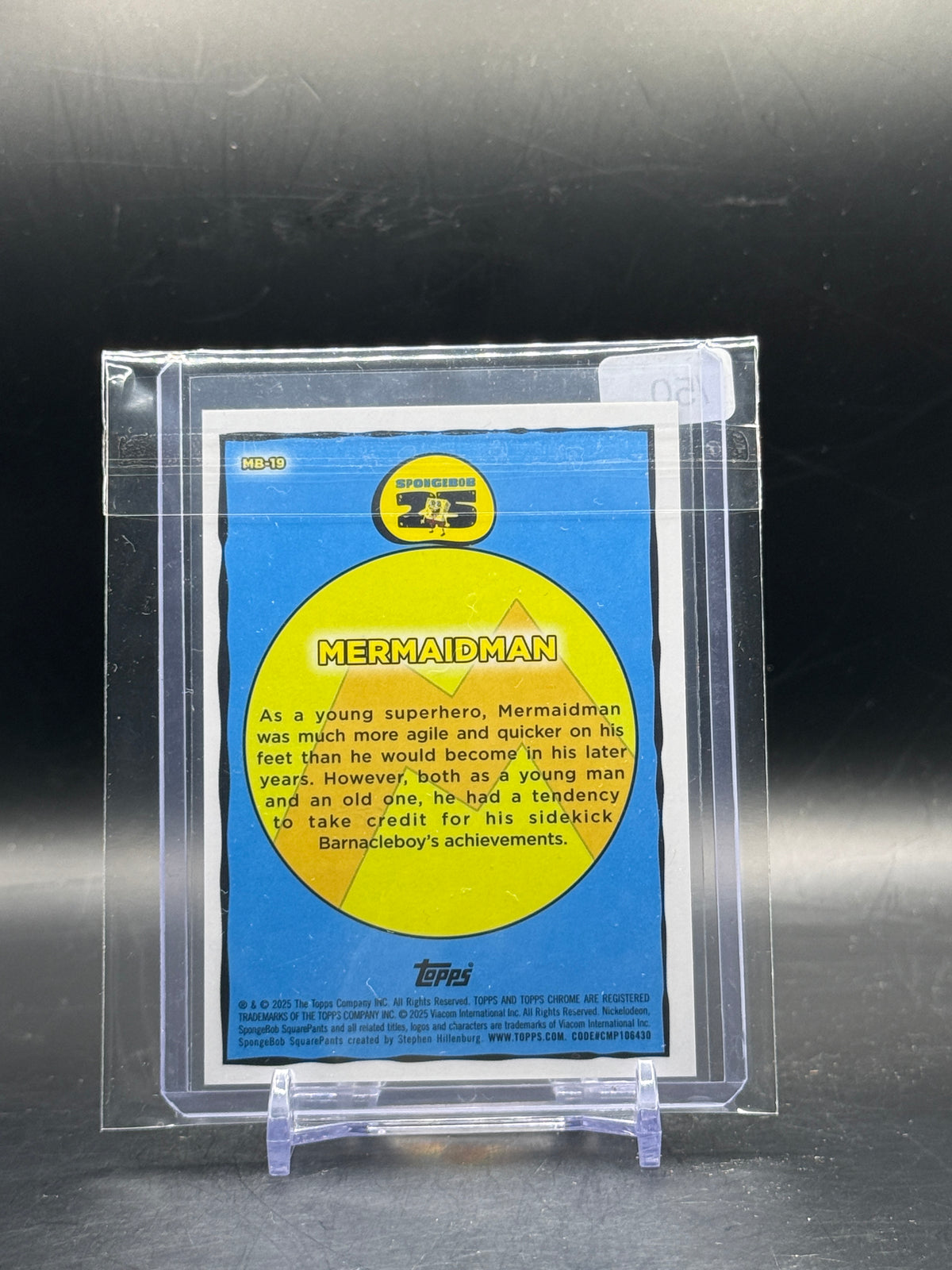 2025 Topps Chrome Spongebob Mermaidman Gold 33/50