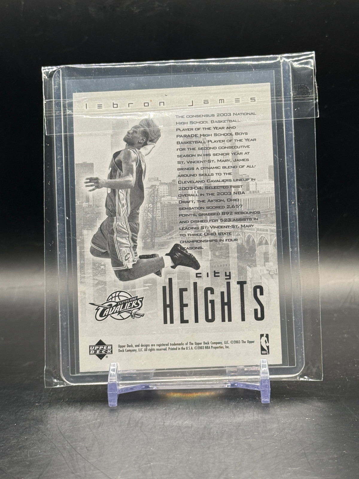 2003 Upper Deck Redemption Special LeBron James Cleveland Cavaliers City Heights