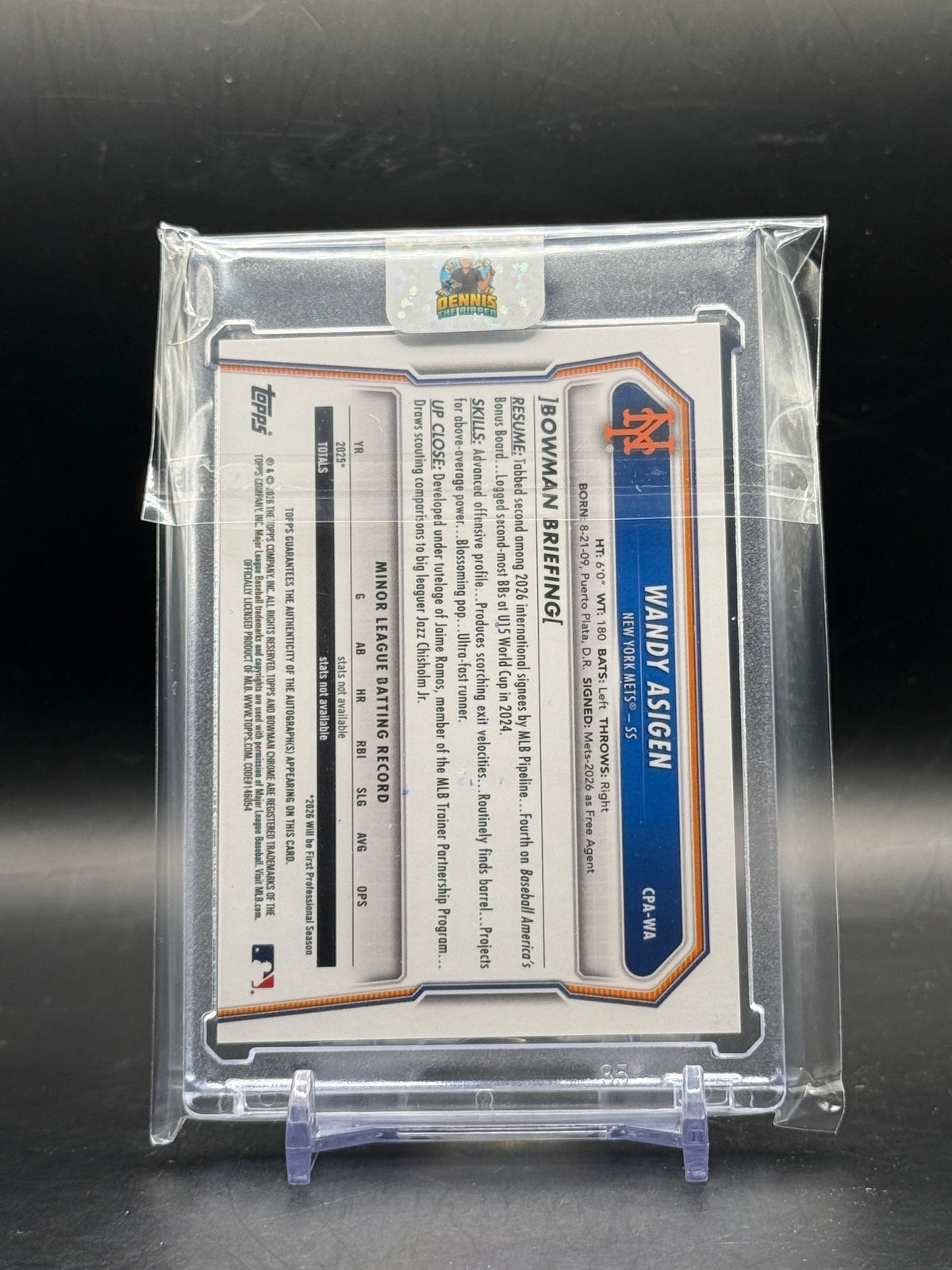 2026 Topps Bowman Chrome MLB Wandy Asigen New York Mets Mojo Auto