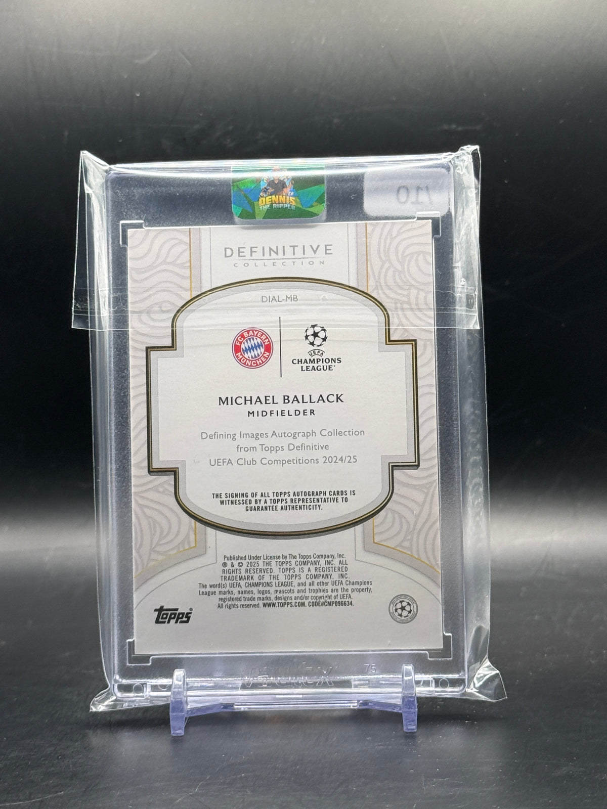 2025 Topps Definitive Collection Michael Ballack FC Bayern München Green Auto 09/10