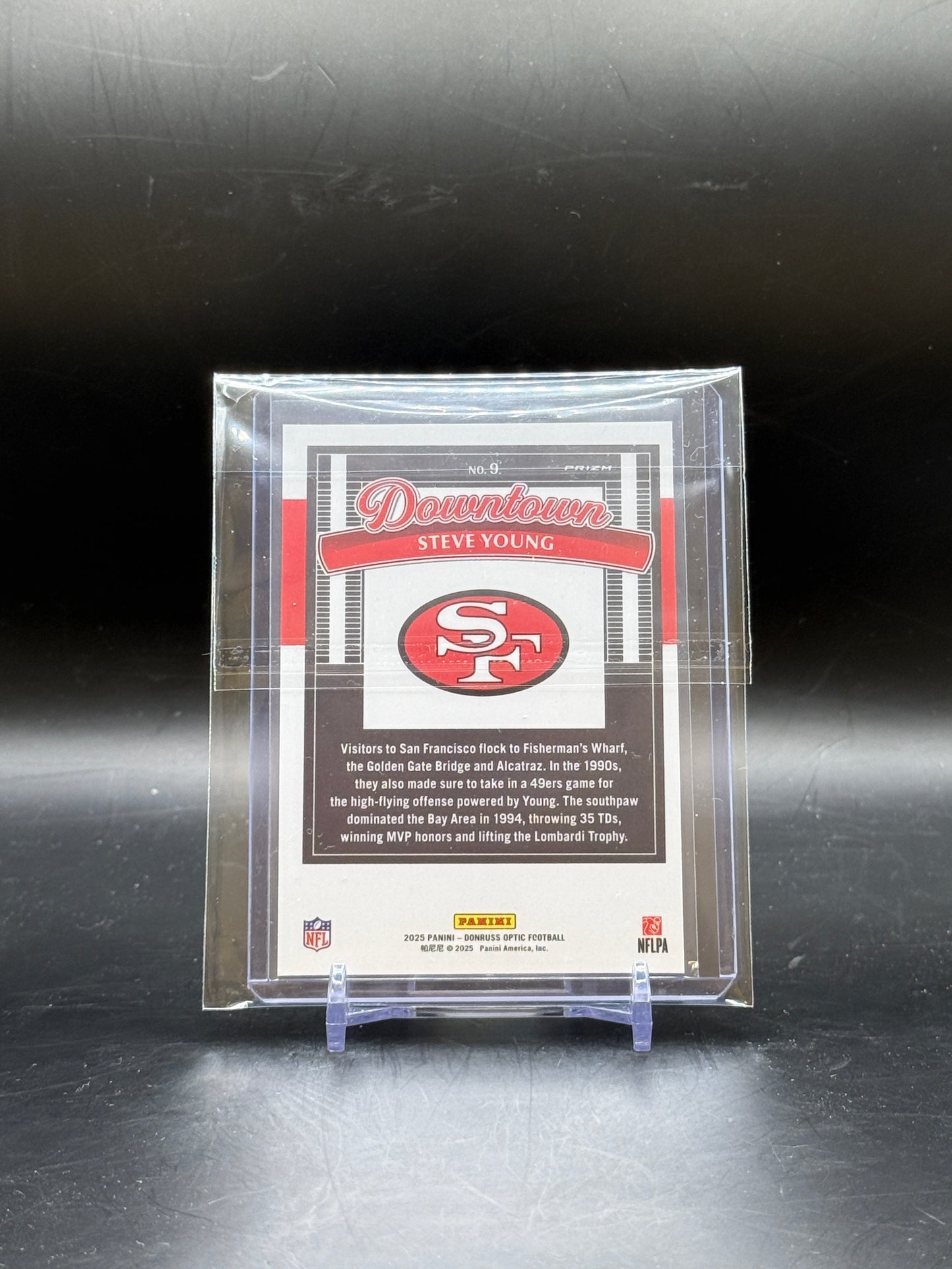 2025 Panini Donruss Optic NFL Steve Young San Fransico 49ers Downtown