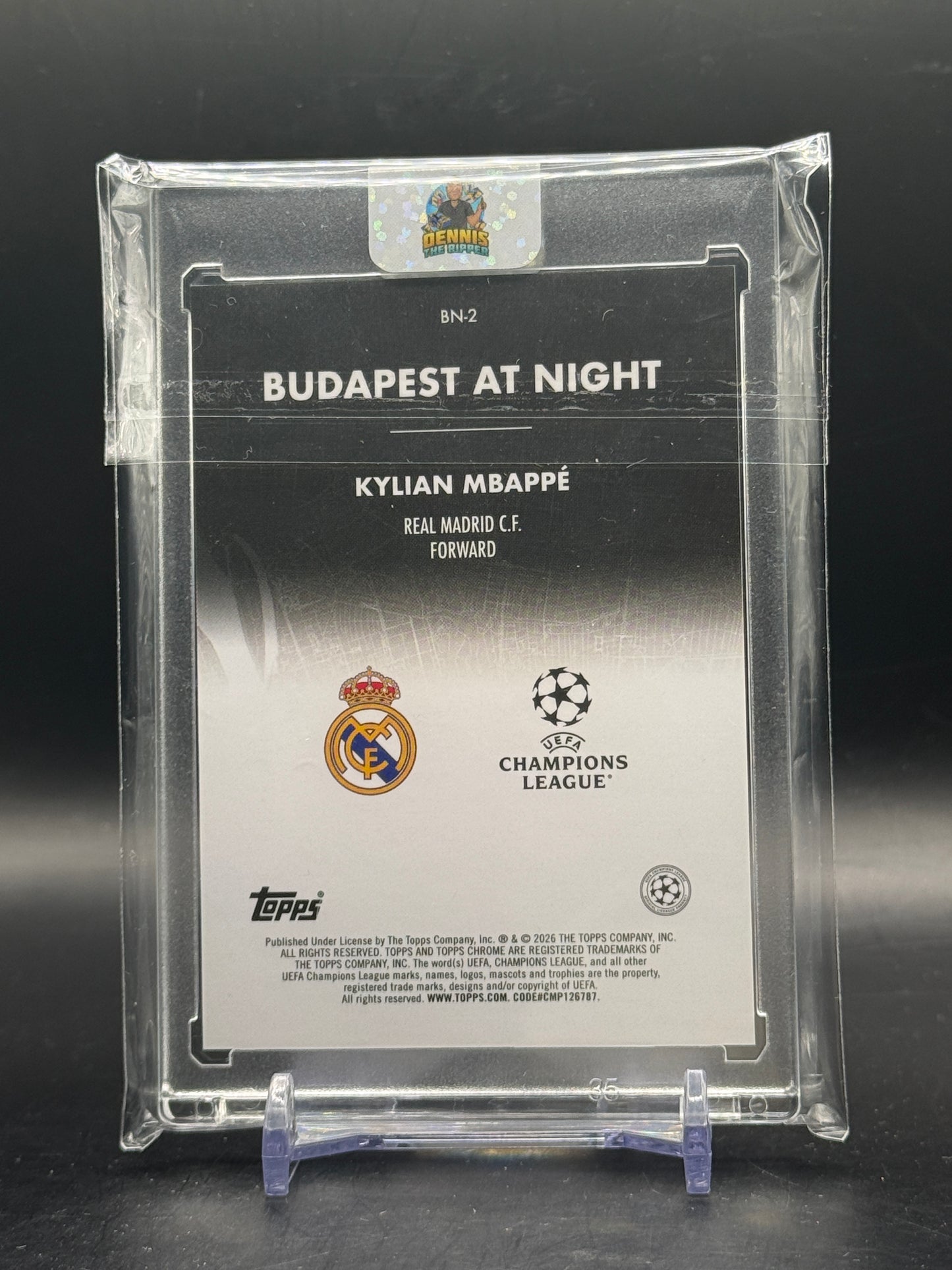 2025-26 Topps Chrome UCC Kylian Mbappé Real Madrid Budapest at Night