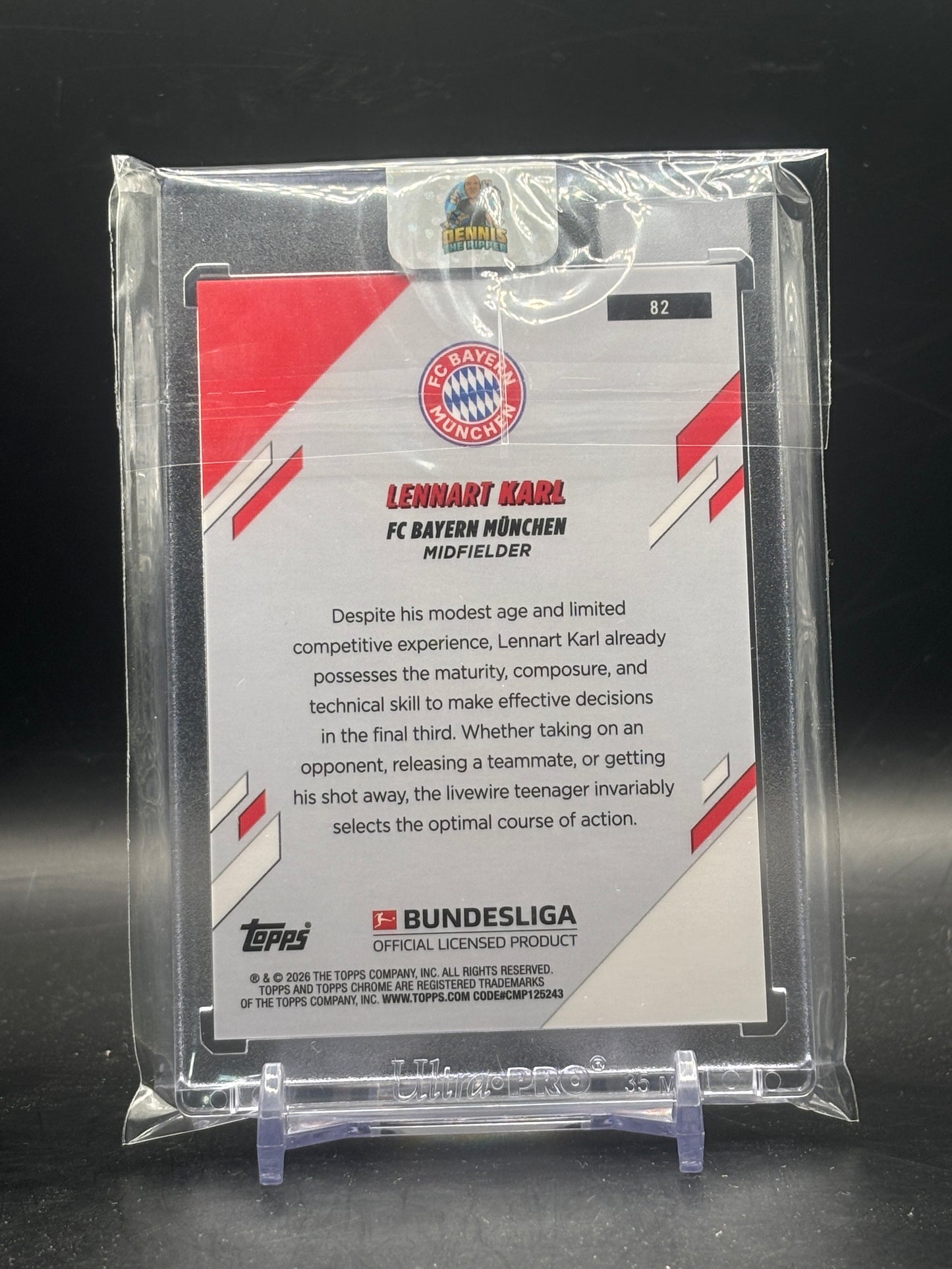 2025-26 Topps Chrome Bundesliga Lennart Karl FC Bayern München Blue Wave 145/150
