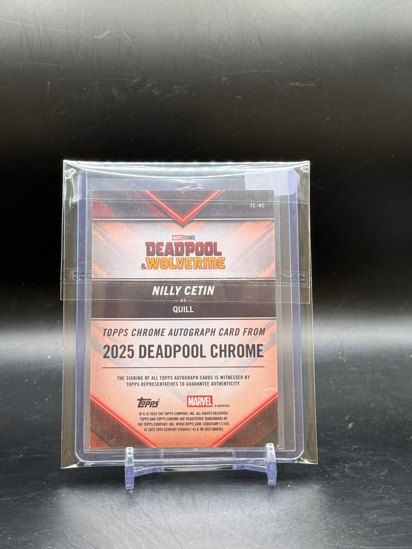 2025 Topps Chrome Deadpool Nilly Cetin Quill Dogpool Refractor Auto 35/75