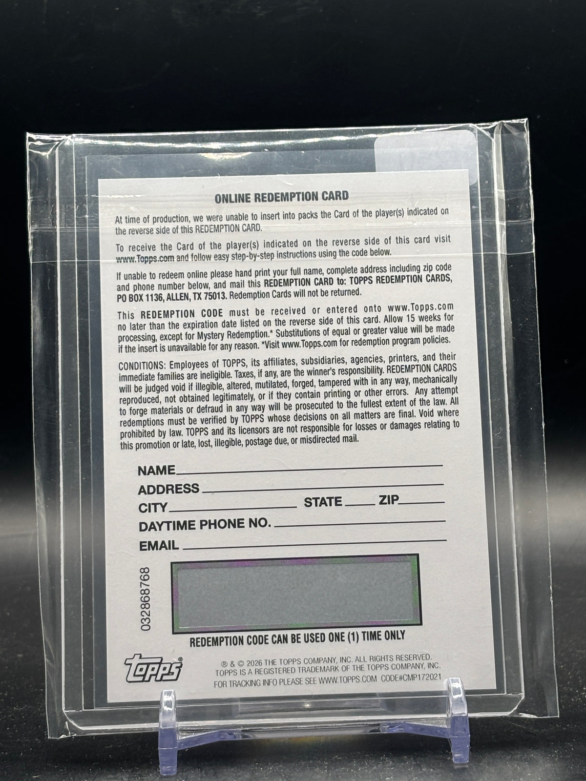 2026 Topps Chrome MLB Kevin McGonigle Detroit Tigers Pink Redemption Auto /250