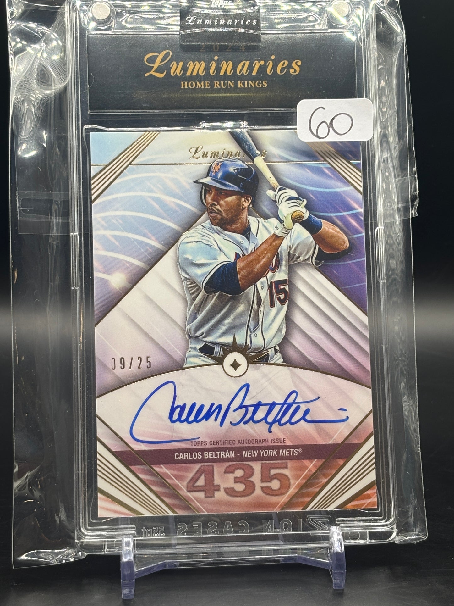 2024 Topps Luminaries Carlos Beltran Auto 09/25