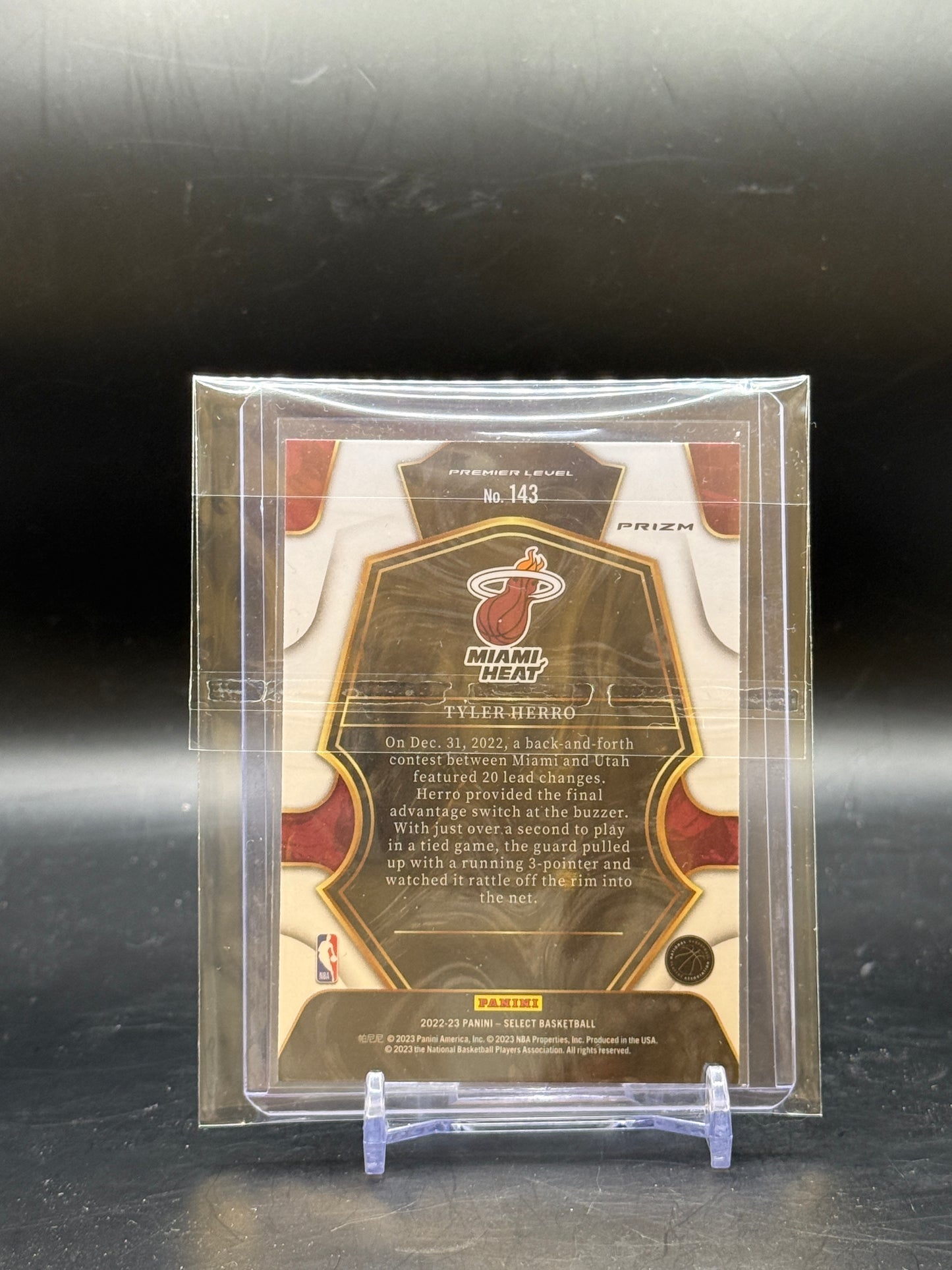 2022-23 Panini Select NBA Tyler Herro Miami Heat Premier Zebra