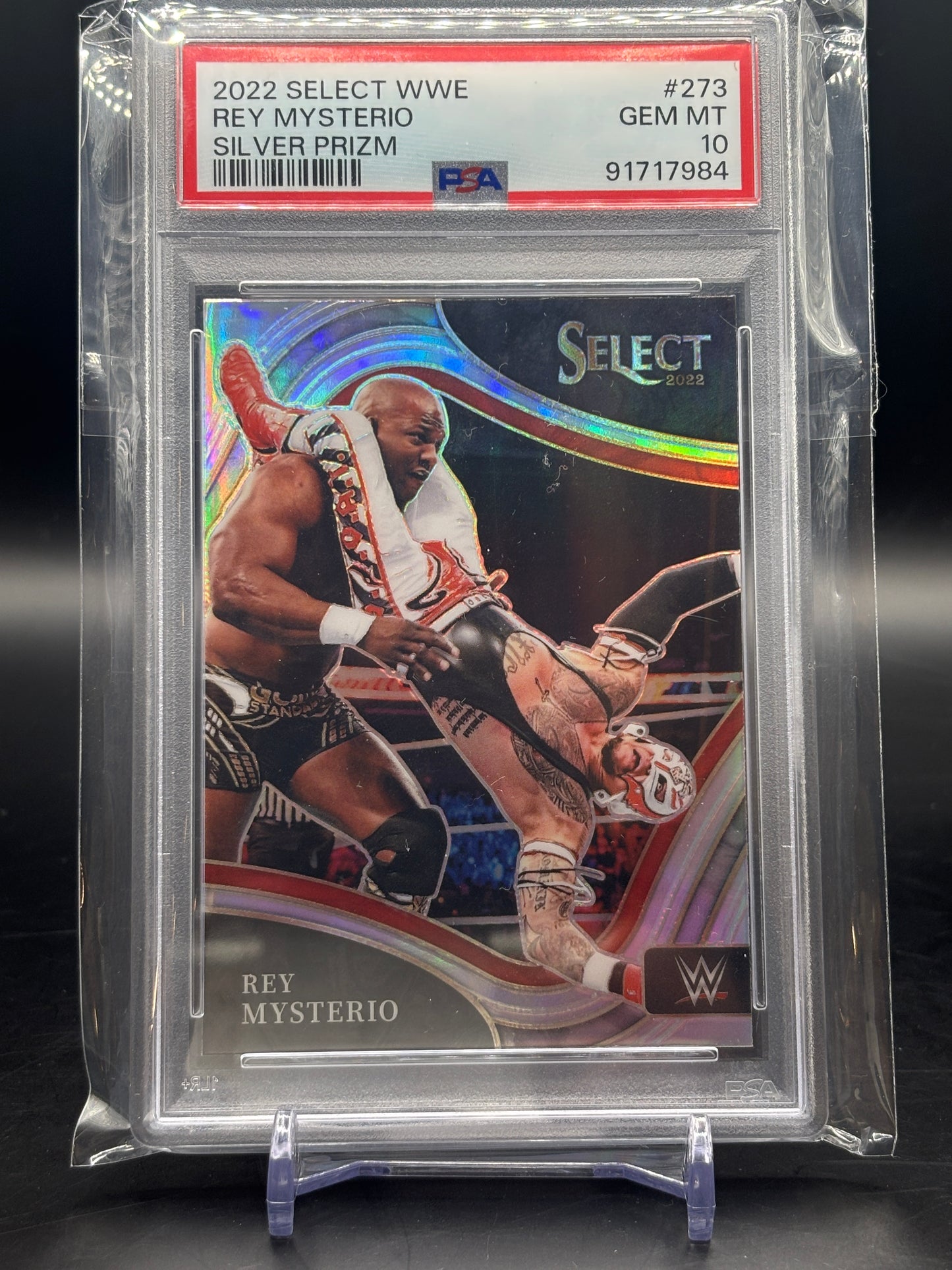 2022 Panini Select Rey Mysterio Ringside Silver Prizm PSA 10