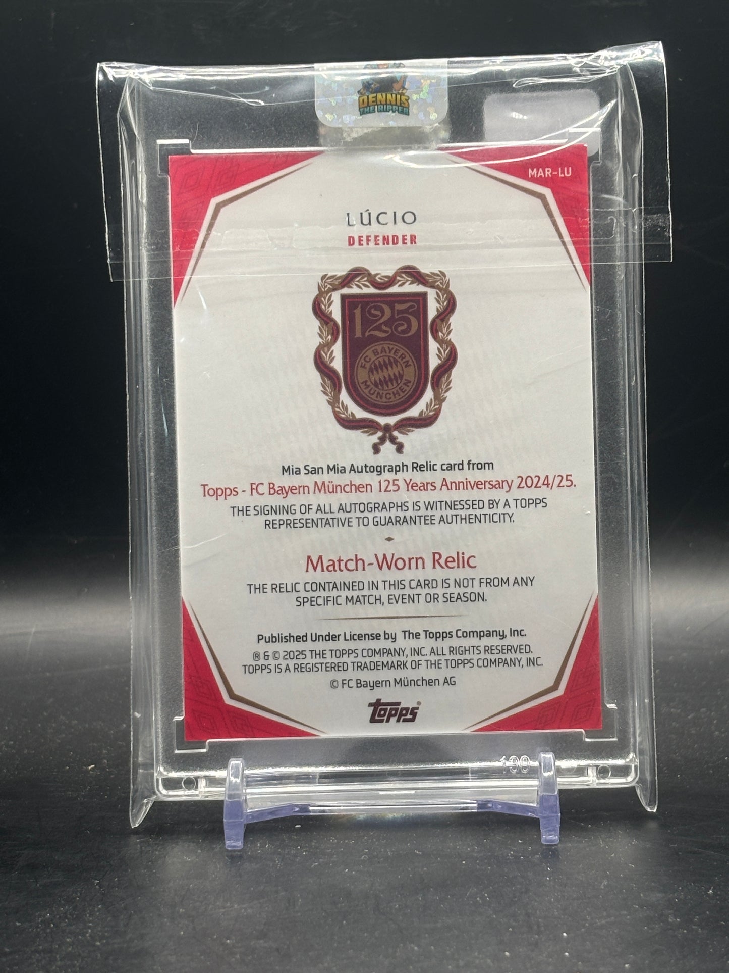 2024-25 Topps 125 Years FC Bayern München Lucio Patch Auto 27/33