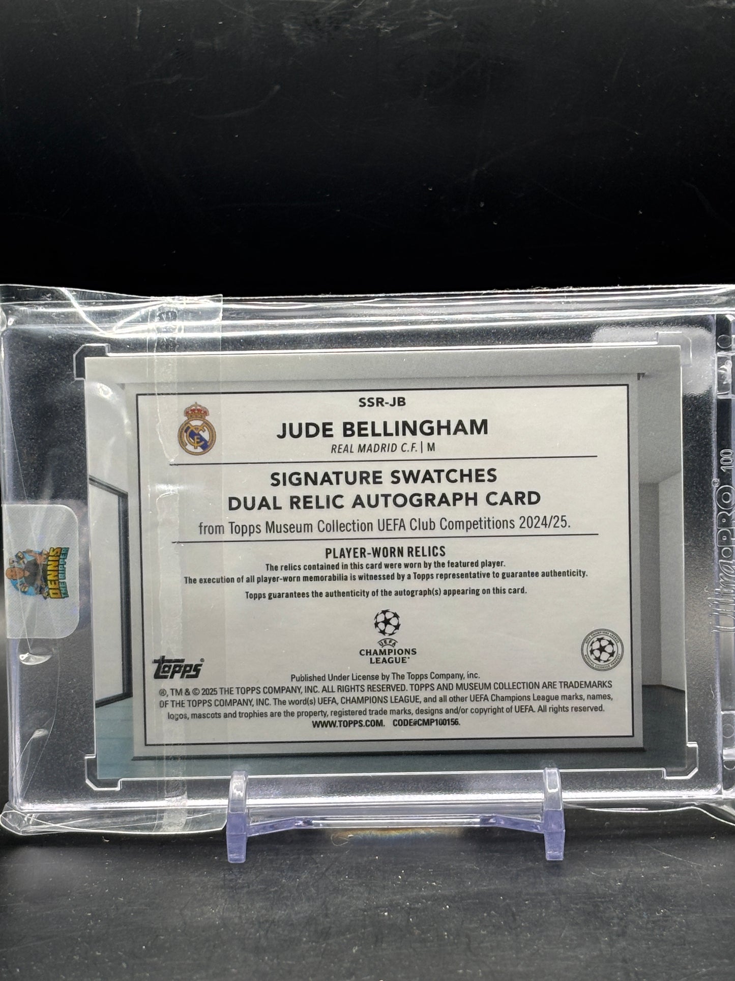 2024-25 Topps Museum UCC Jude Bellingham Real Madrid Patch Auto 33/50