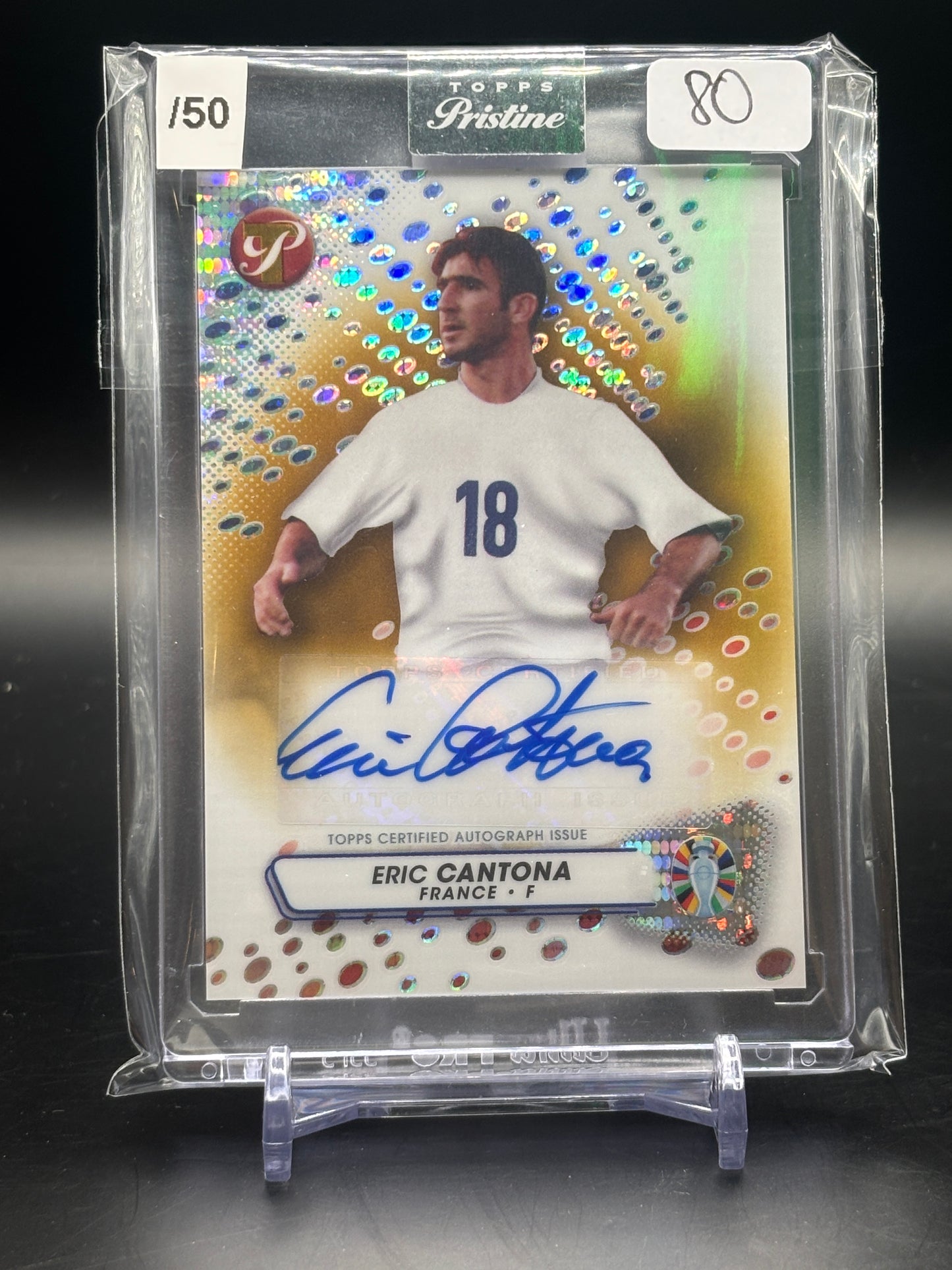 2023 Topps Pristine Europe Eric Cantona Gold Auto 43/50