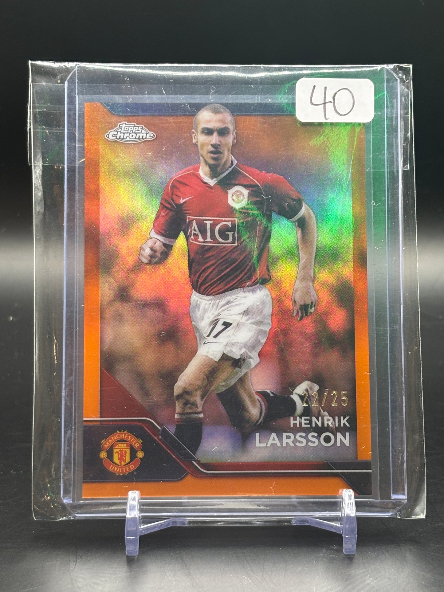 Topps Chrome Soccer Manchester United Henrik Larsson 22/25