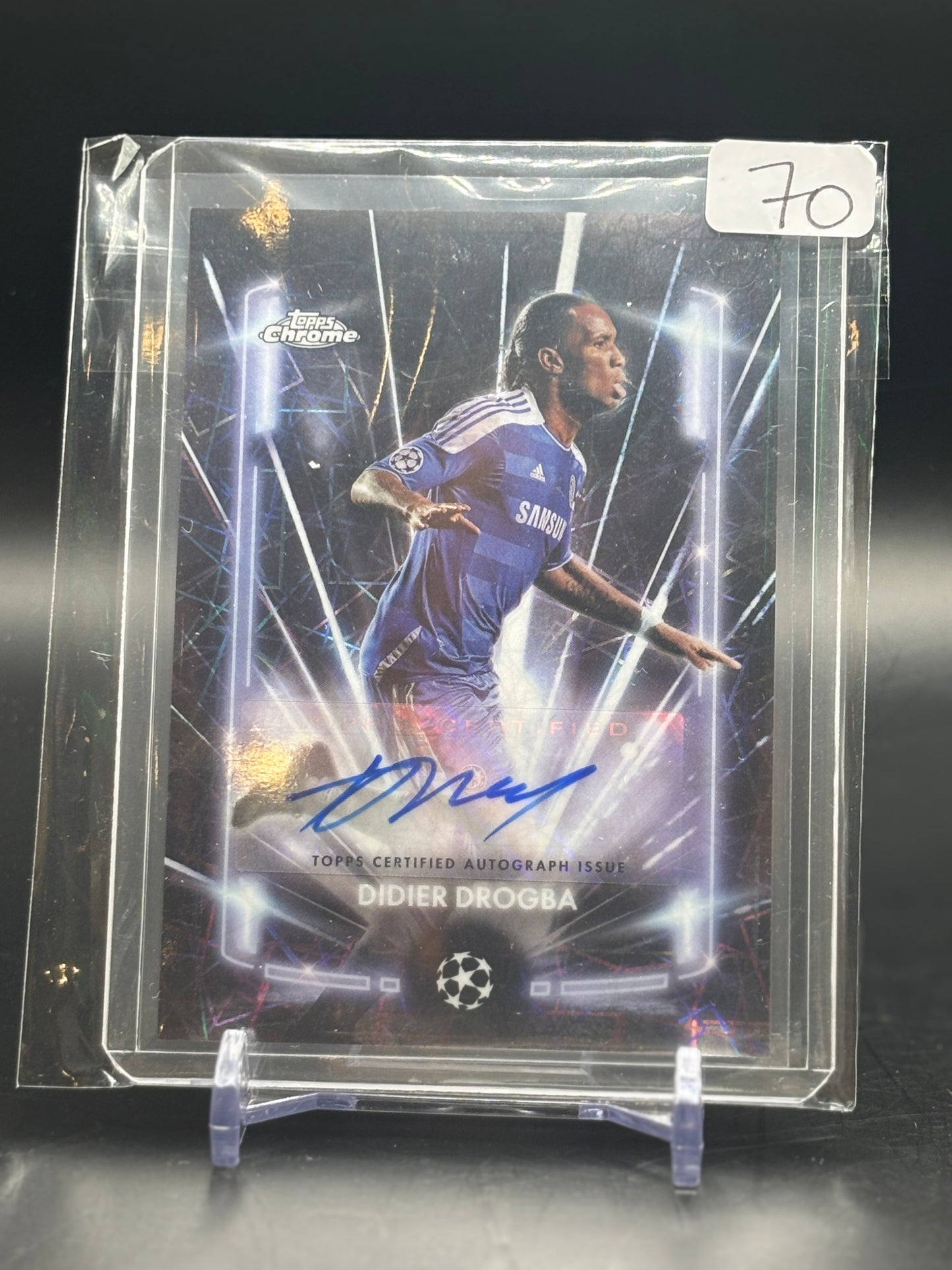 2024/25 Topps Chrome Didier Drogba Black Lazer Auto