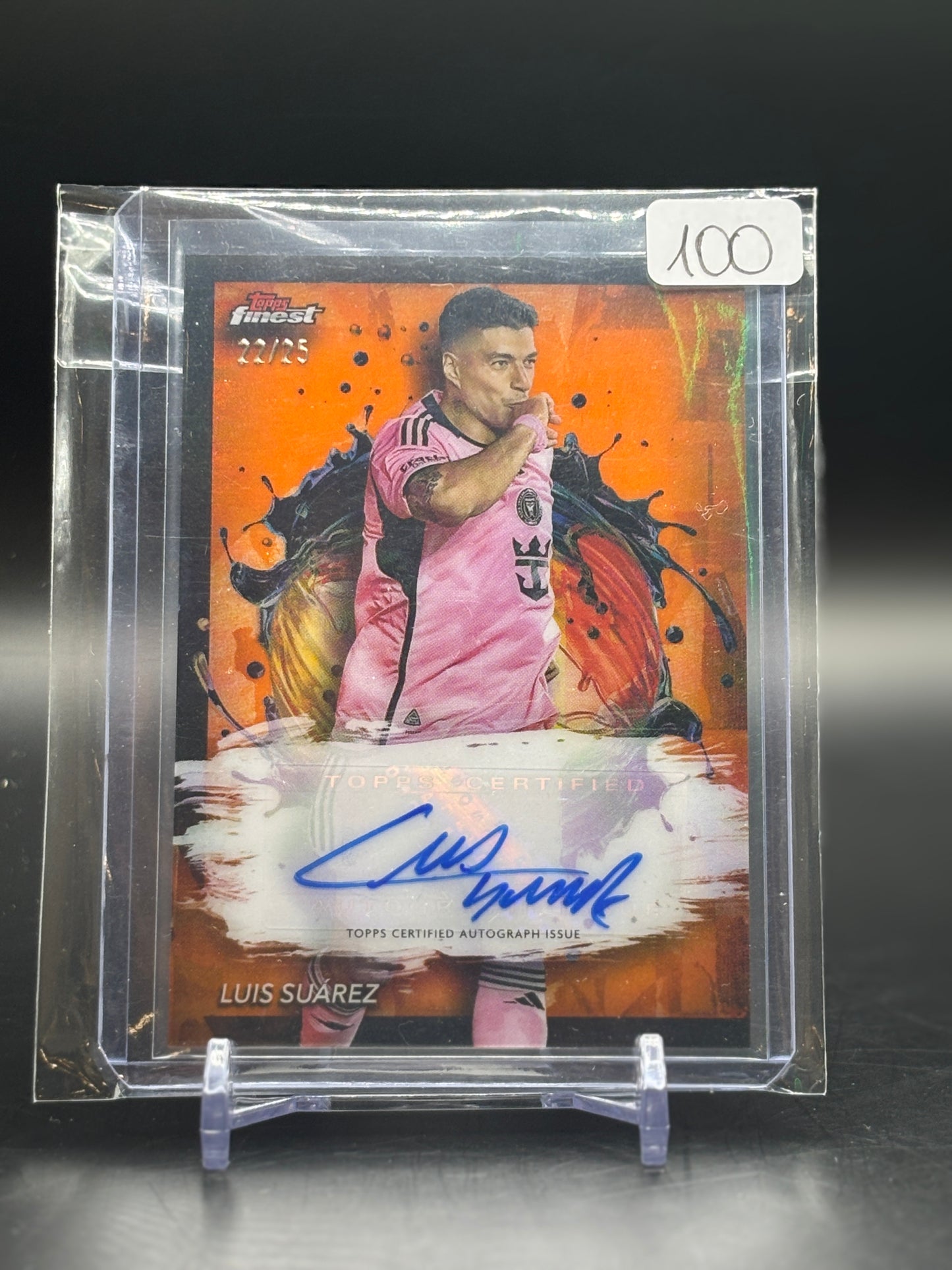 2024 Topps Finest Luis Suarez Orange Auto /25
