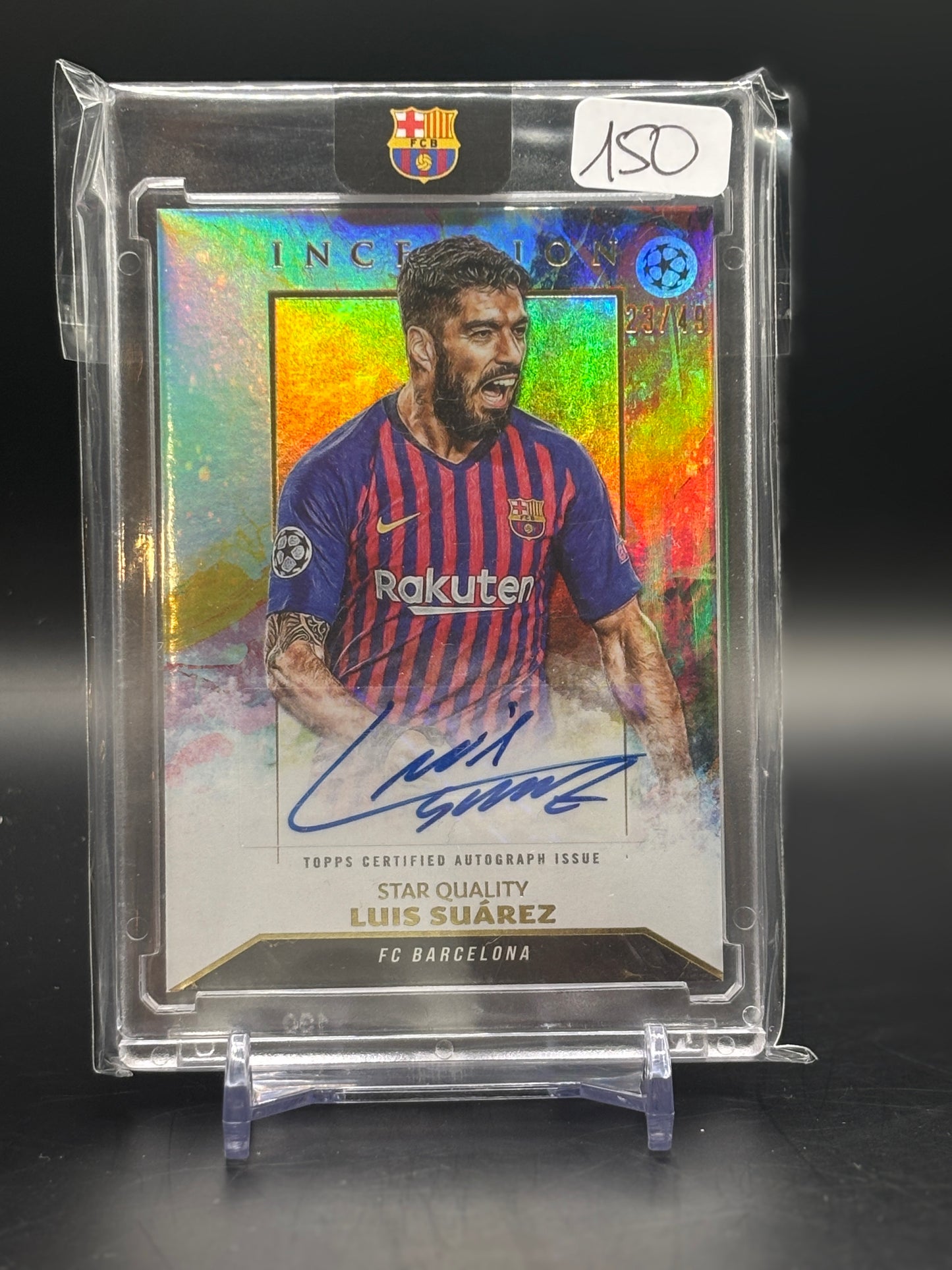 2023/24 Topps Inception Luis Suarez Aqua Auto /49